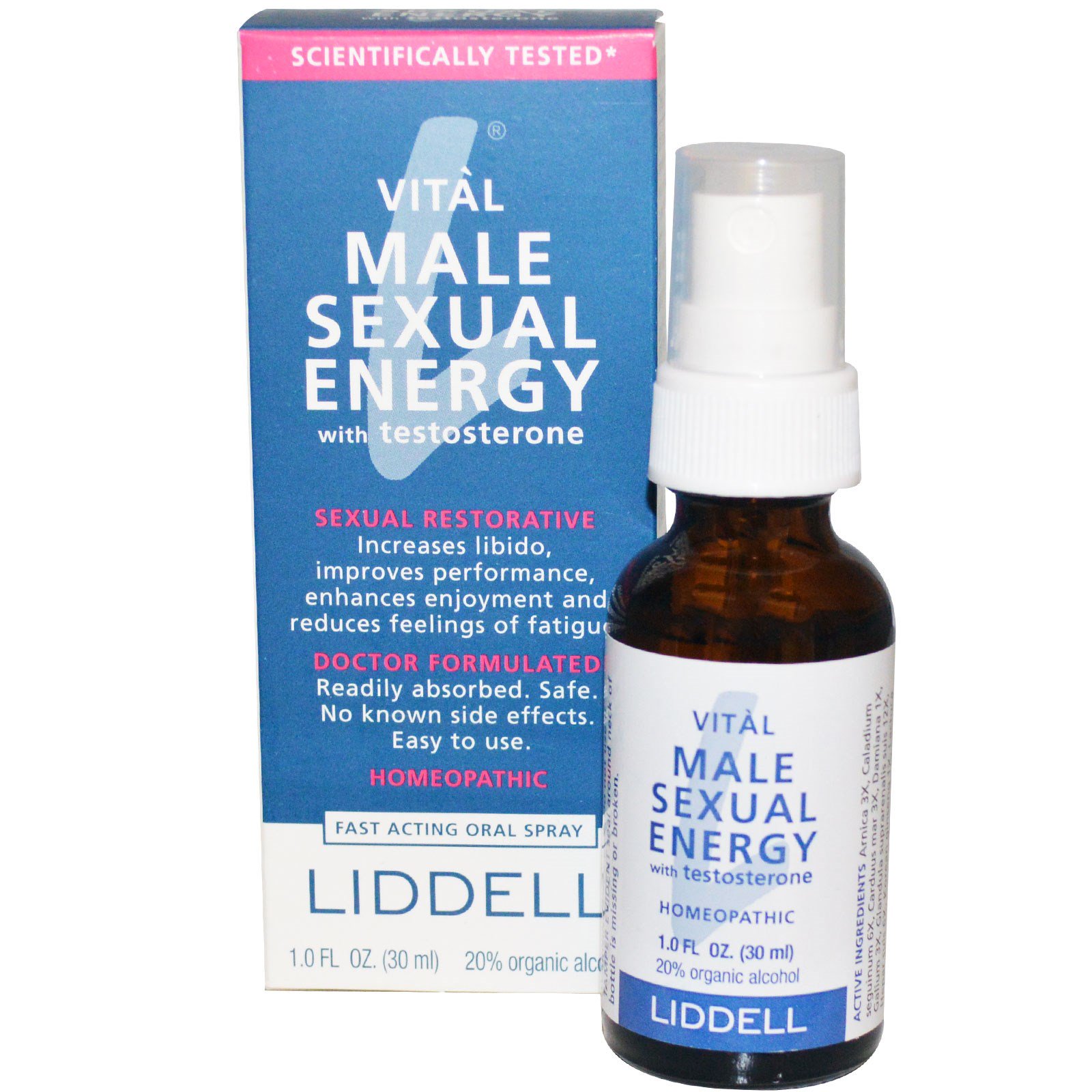 Liddell, Vital vigor sexual masculino com testosterona, 30 ml