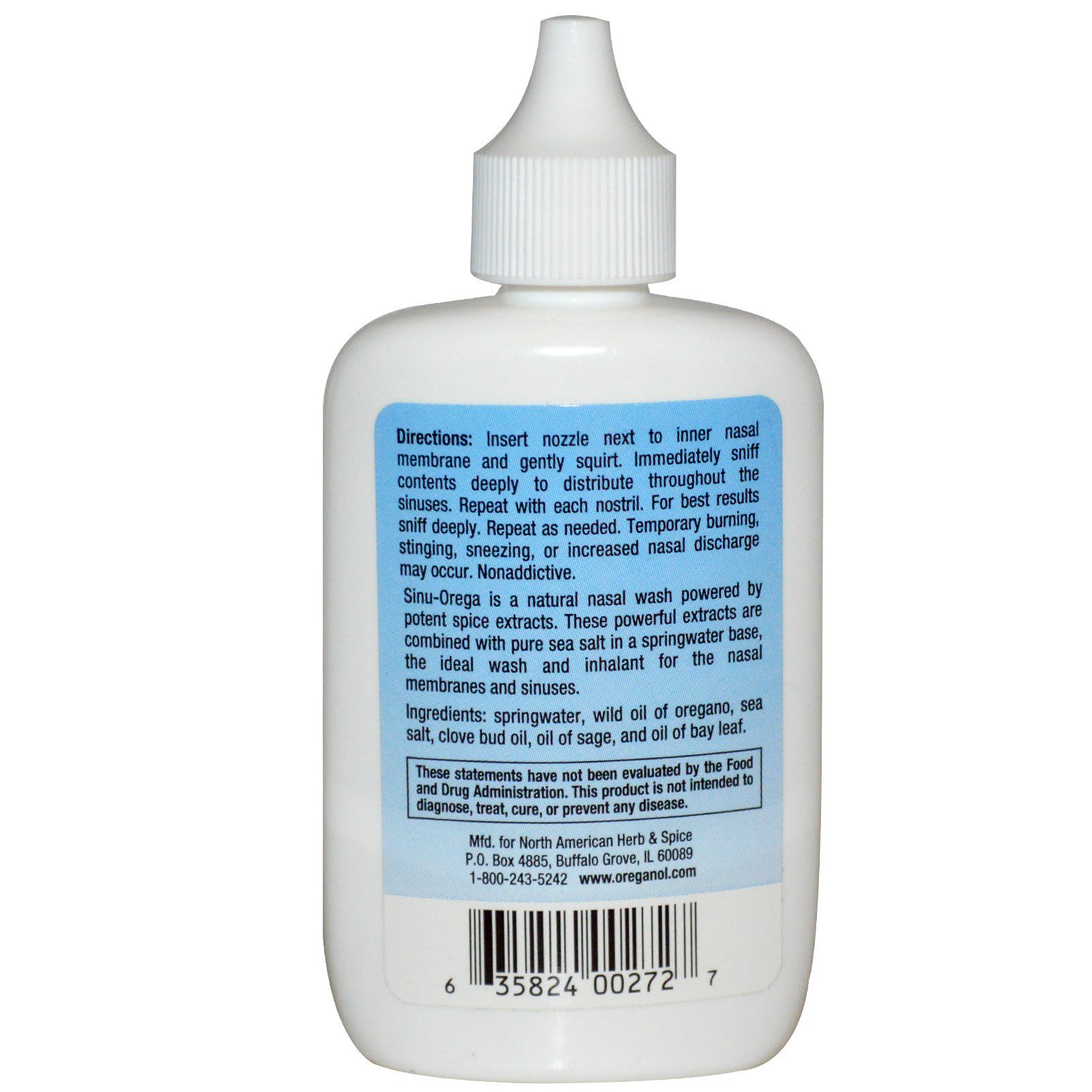 North American Herb & Spice, Sinu Orega, Spray Nasal, 2 fl oz (60 ml) - Imagem 2