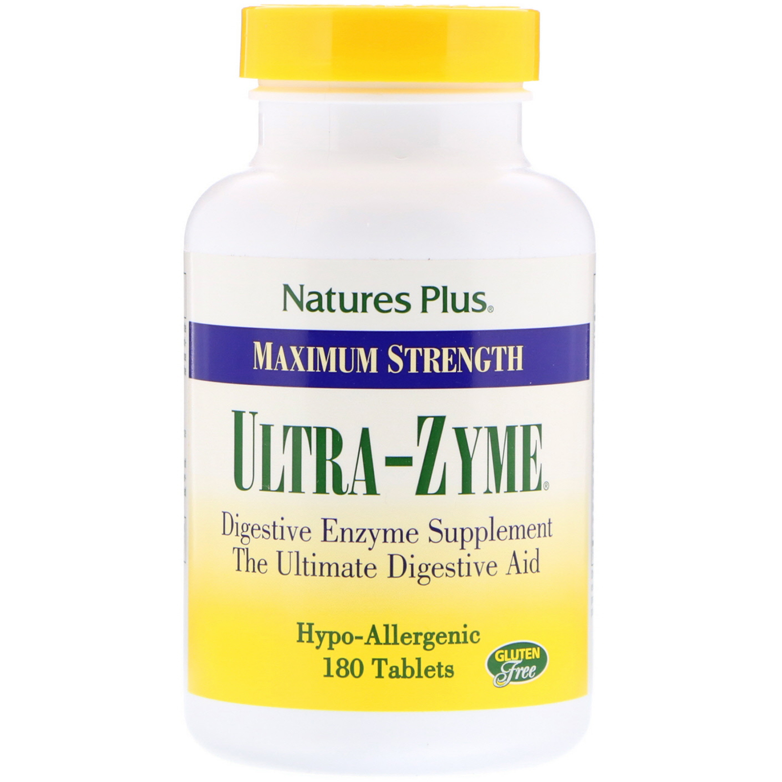 Nature's Plus, Ultra-Zyme Potência Máxima, 180 Comprimidos