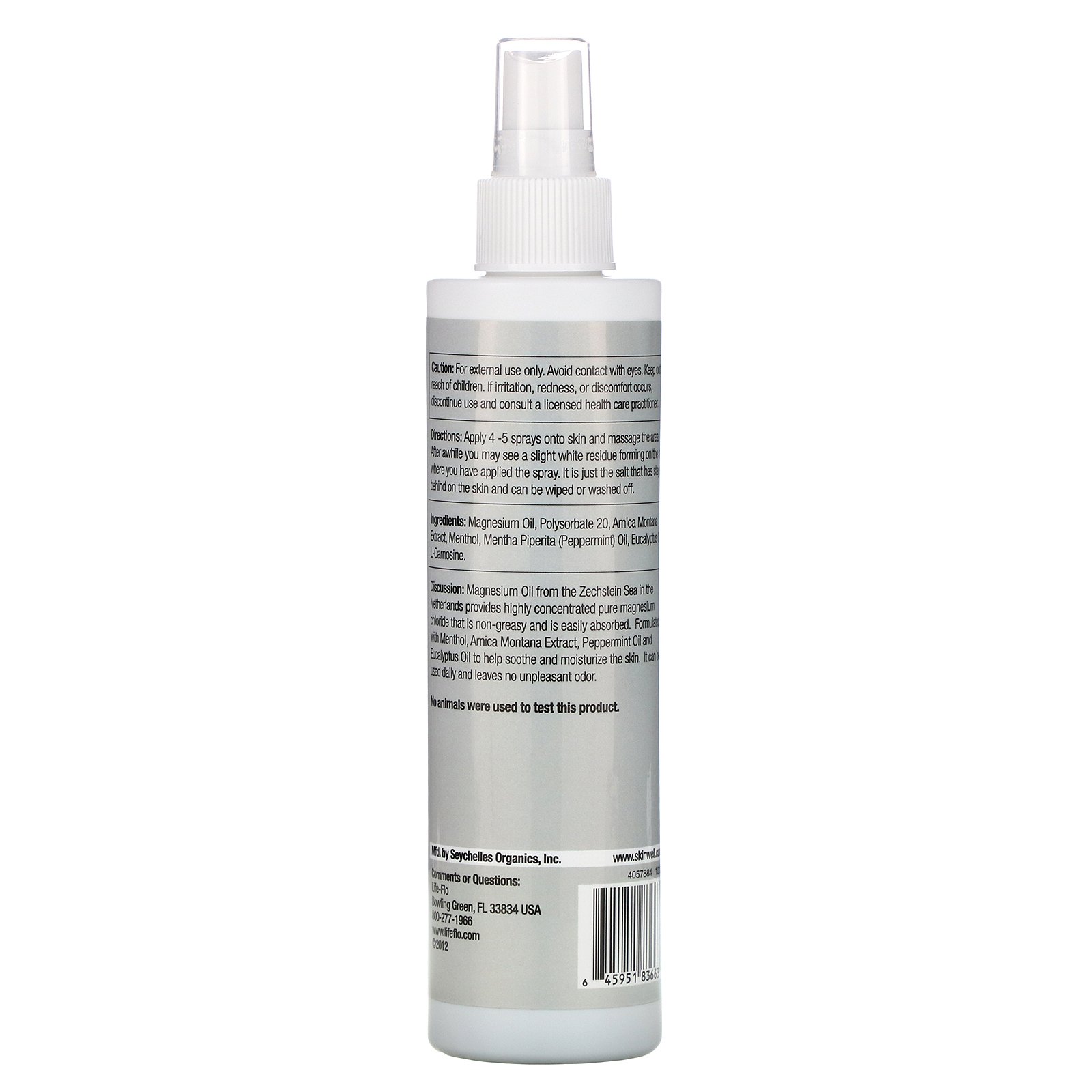 Life-flo, Spray Esportivo de Óleo de Magnésio, 8 fl oz (237 ml) - Imagem 2