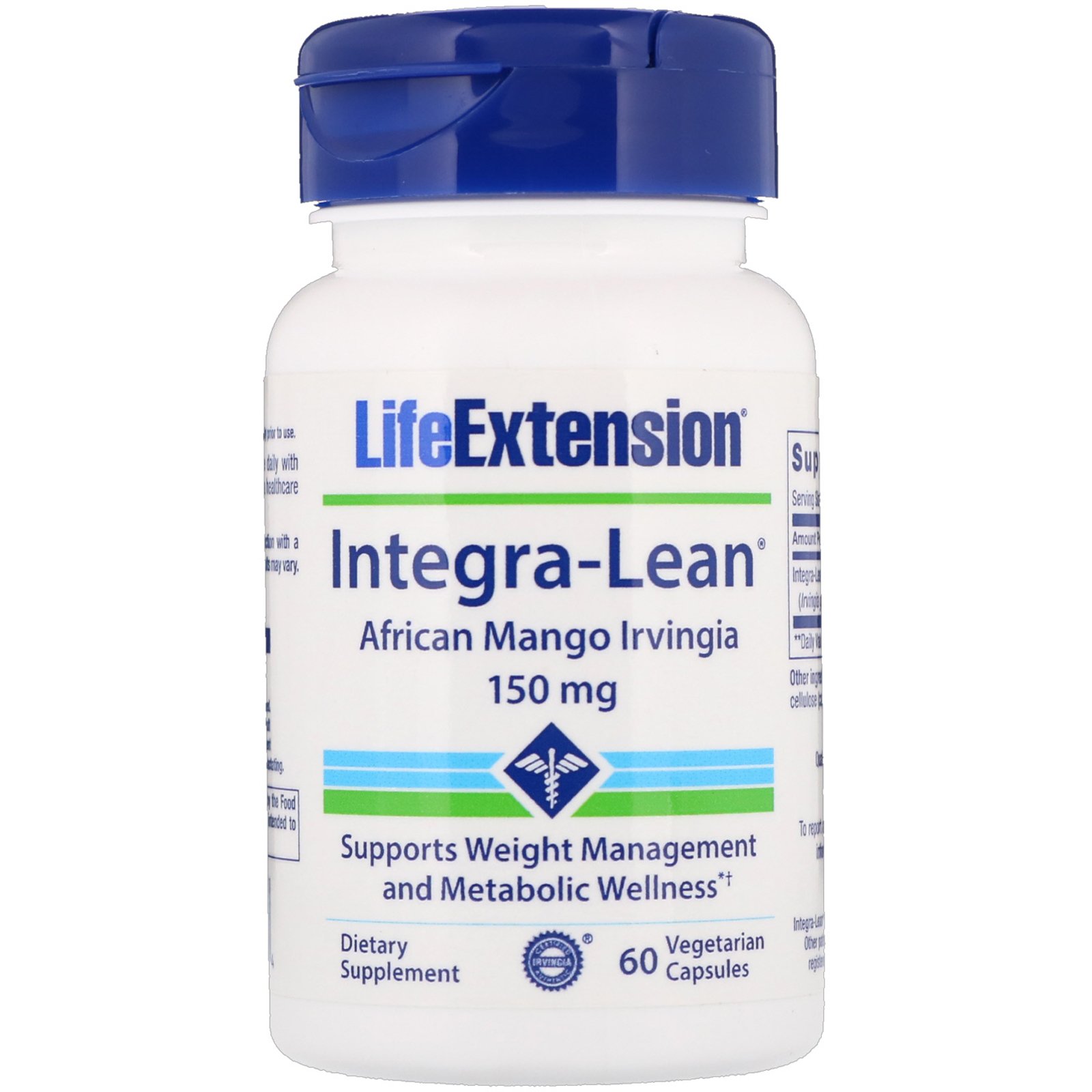 Life Extension, Integra-Lean, Manga Africana Irvingia, 150 mg, 60 Cápsulas Vegetais