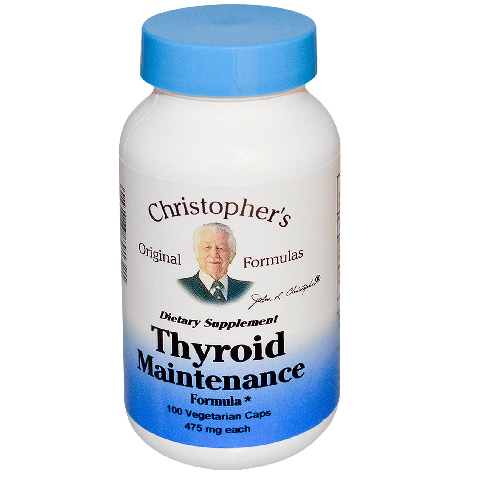 Christopher's Original Formulas, Thyroid Maintenance Formula, 475 mg, 100 Vegetarian Caps - Imagem 2