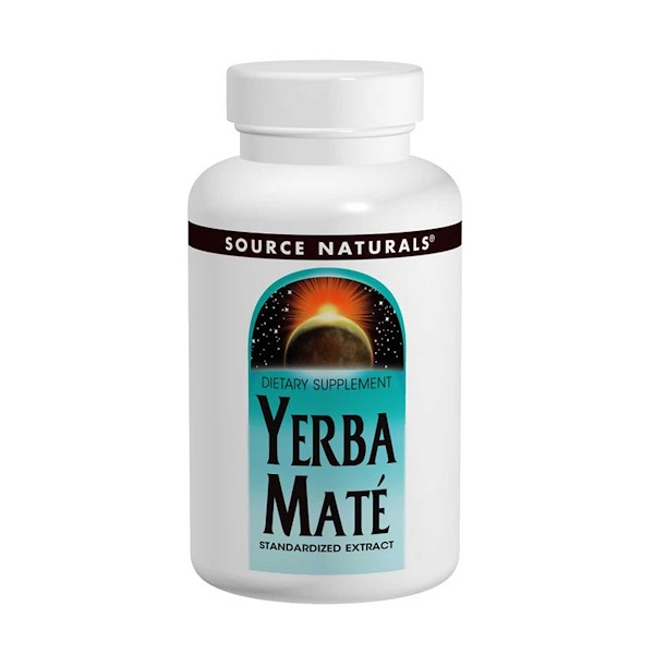 Source Naturals, Erva-mate, 600 mg, 90 tabletes