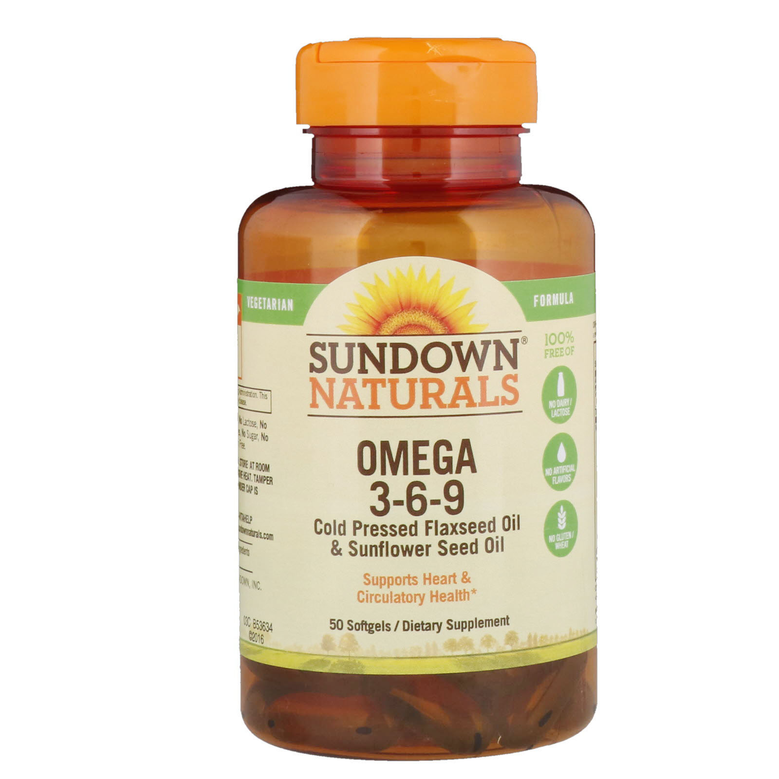 Sundown Naturals, Ômega 3-6-9, 50 Cápsulas de Gel