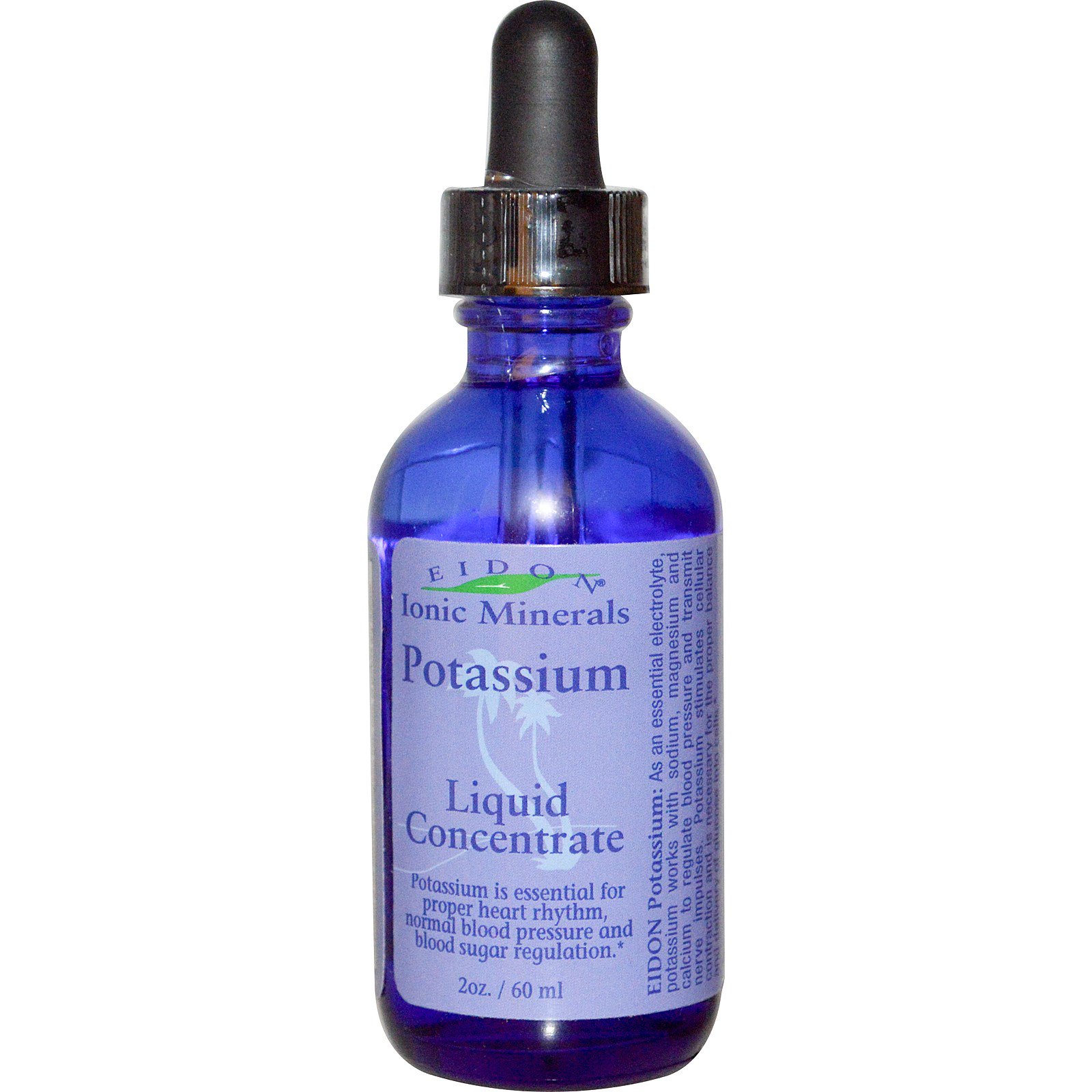Eidon Mineral Supplements, Potássio, Concentrado Líquido, 2 oz (60 ml)