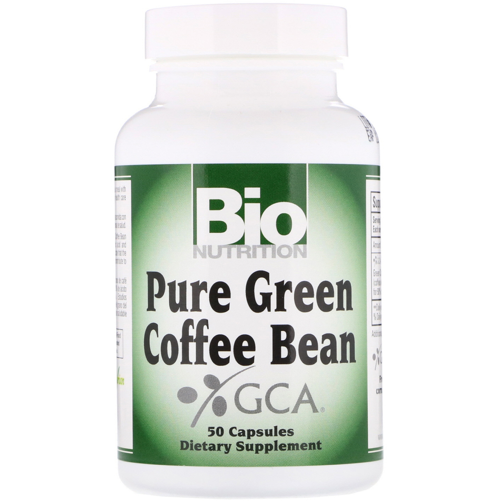 Bio Nutrition, Grãos de puro café verde, 800 mg, 50 cápsulas - Imagem 3