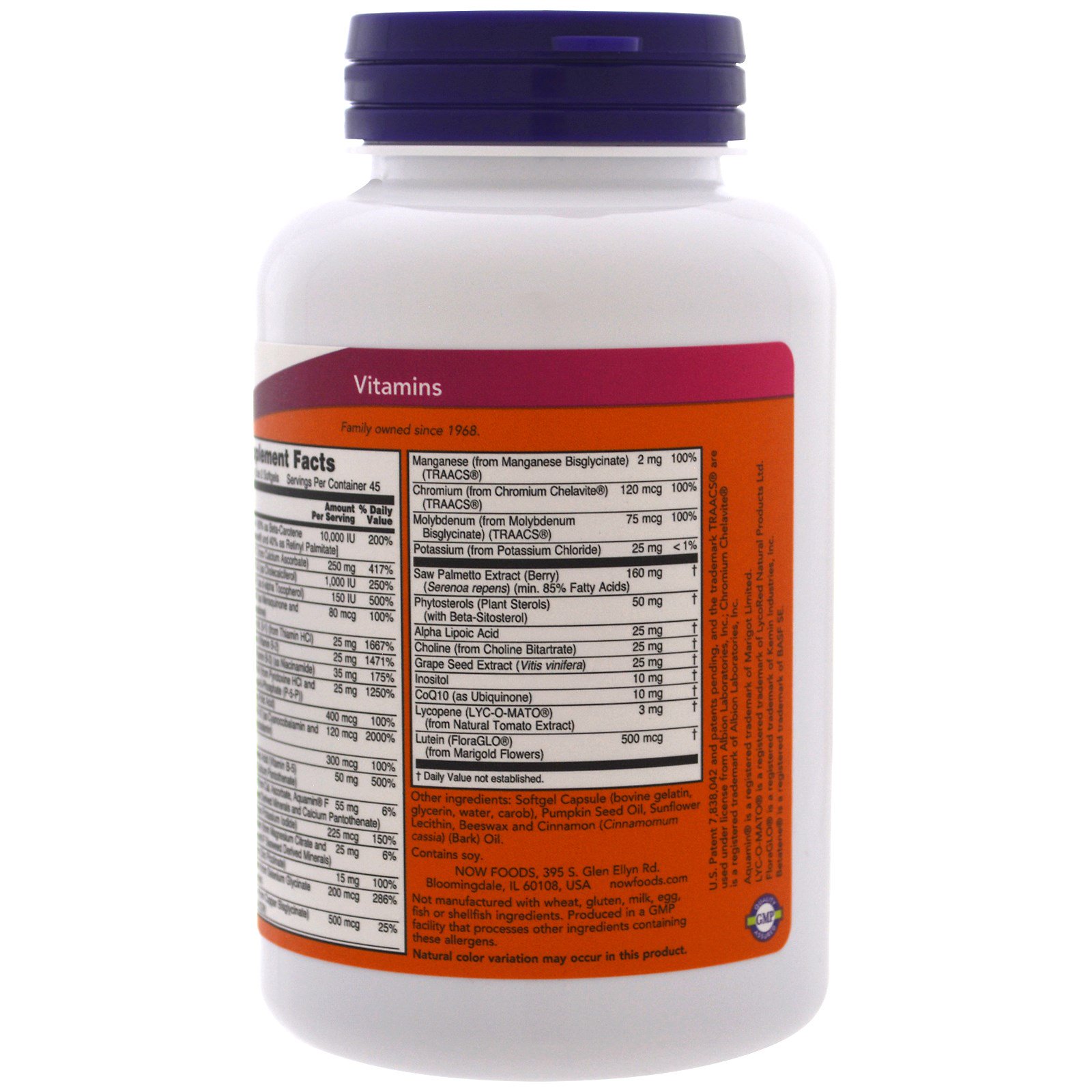 Now Foods, ADAM, Multivitamínico Superior para Homens, 90 Softgels - Imagem 3