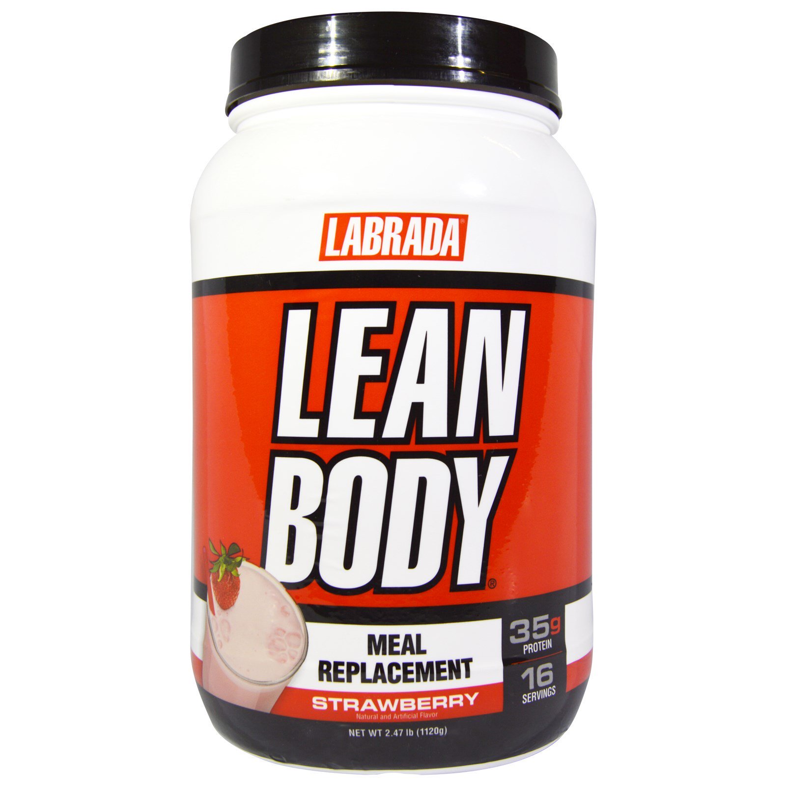 Labrada Nutrition, Lean Body, Shake para Substituição de uma Refeição, Morango, 2,47 lbs (1120 g)