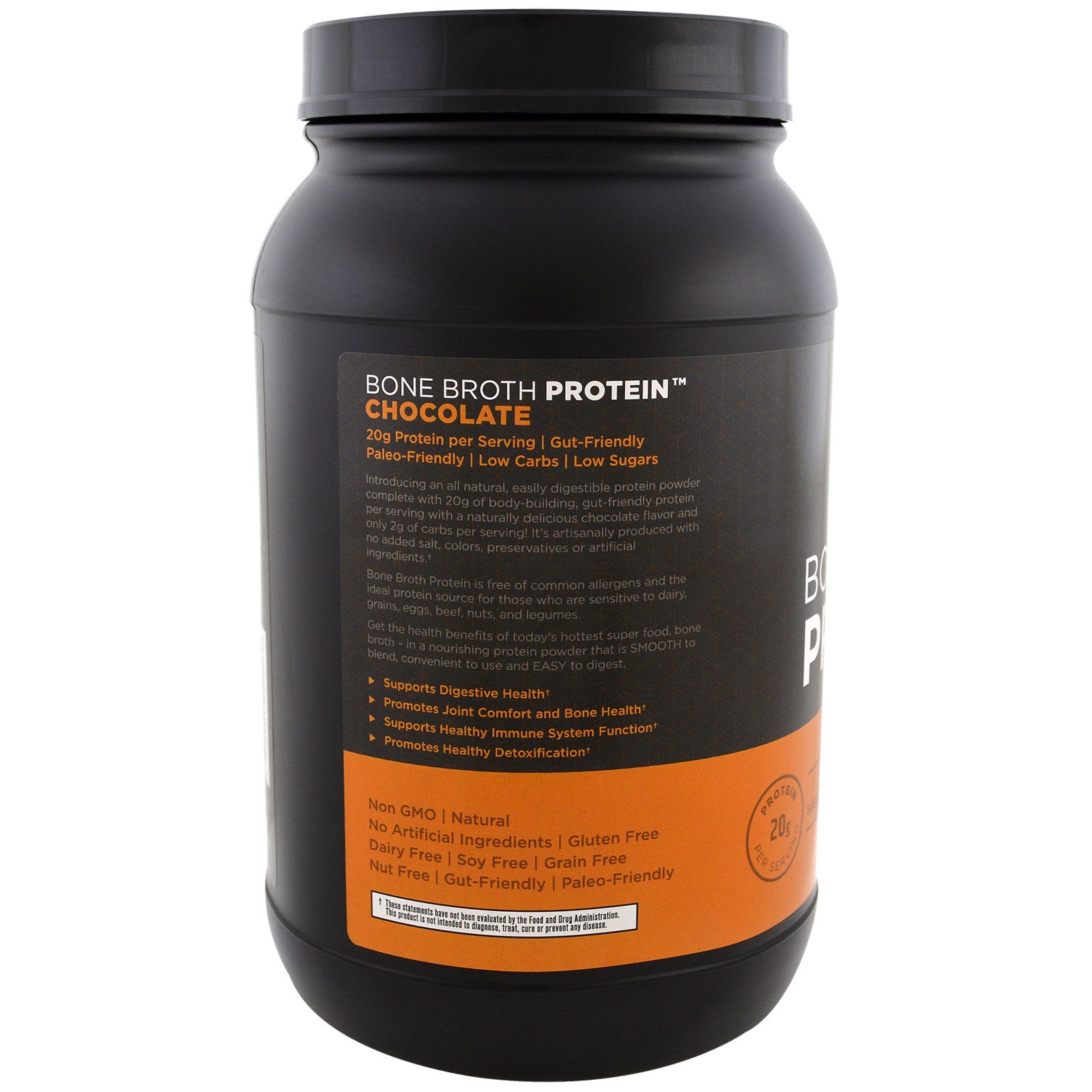 Dr. Axe / Ancient Nutrition, Proteína de Caldo de Ossos, Chocolate, 1008 g (2,22 lbs) - Imagem 3