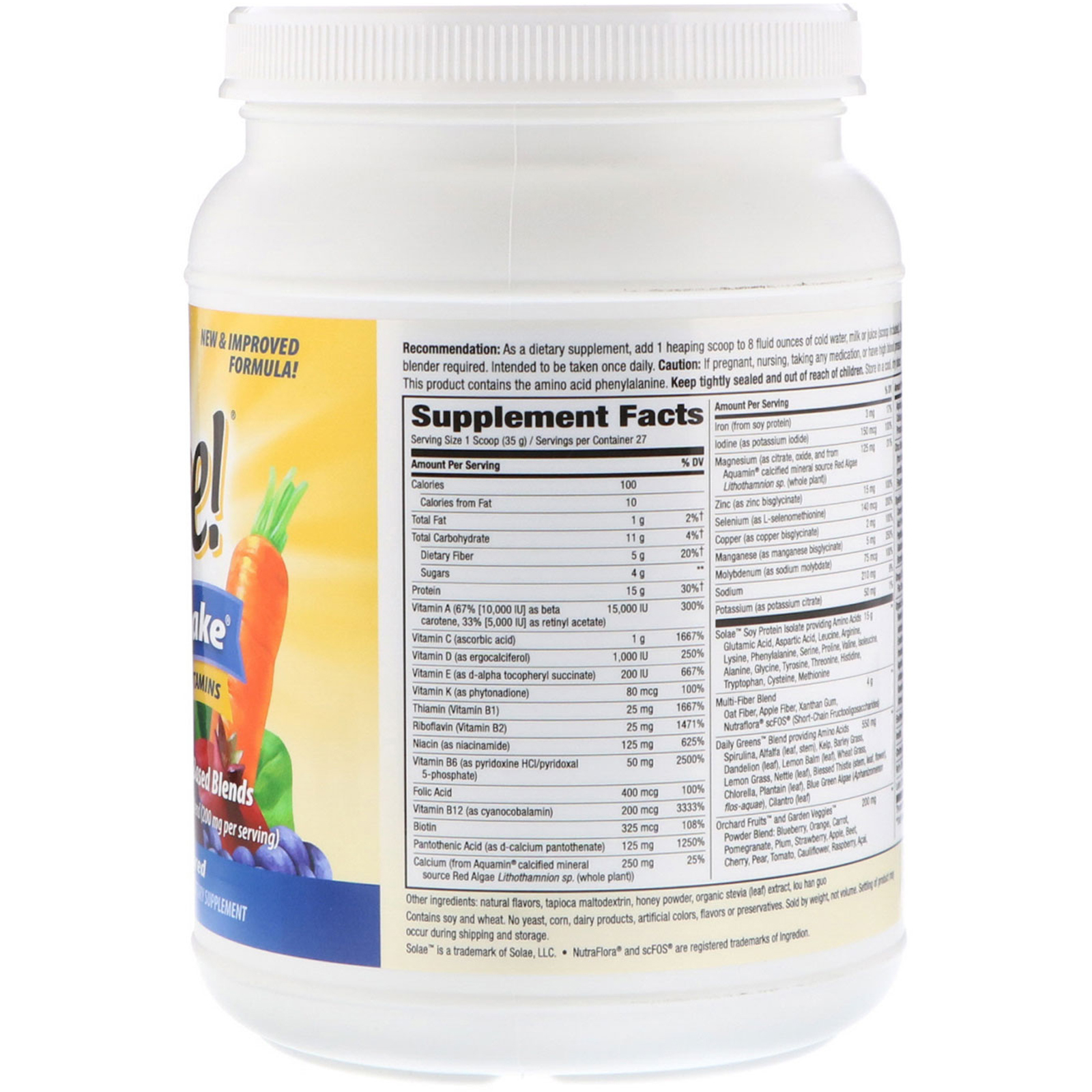 Nature's Way, Alive! Ultra-Shake, Sabor Baunilha, 34oz (975 g) - Imagem 2