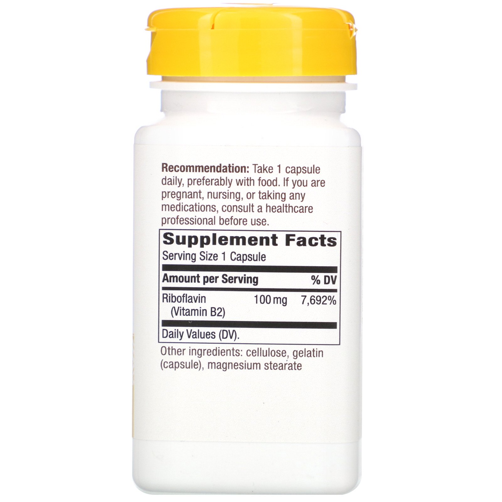 Nature's Way, Vitamina B2, 100 mg, 100 Cápsulas - Imagem 2