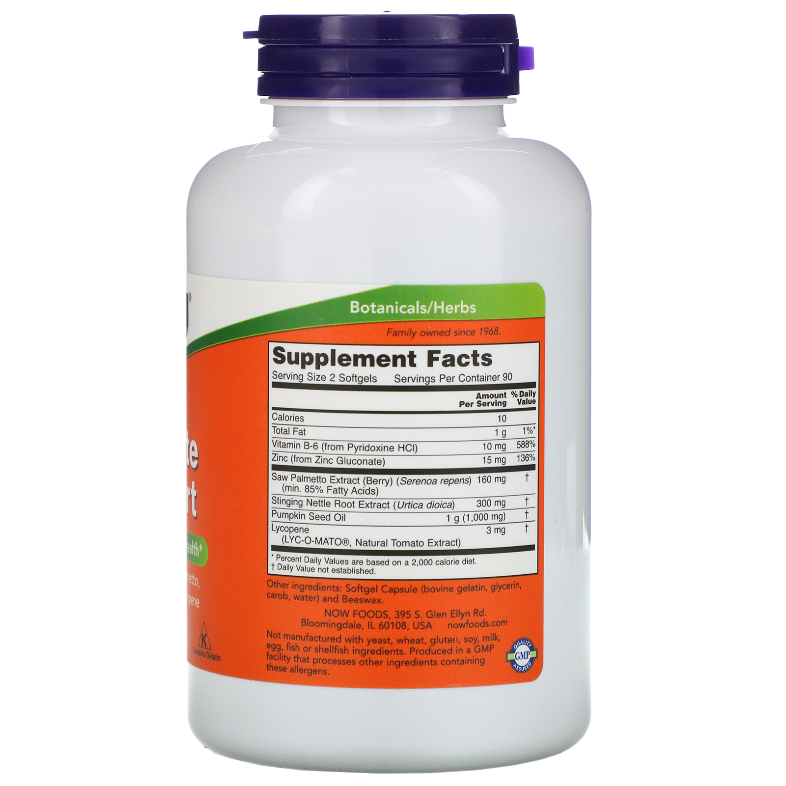 Now Foods, Suporte Para Próstata, 180 Cápsulas - Imagem 2