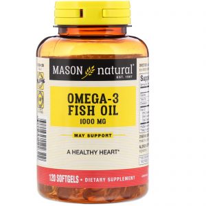 Comprar mason natural, omega-3 fish oil, 1,000 mg, 120 softgels preço no brasil ômega 3 óleo de peixe suplementos nutricionais suplemento importado loja 41 online promoção -