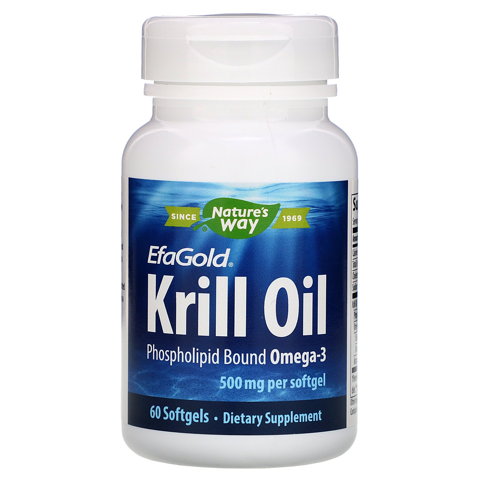 Nature's Way, EfaGold, Óleo de Krill, 500 mg, 60 Cápsulas de Softgel - Imagem 3