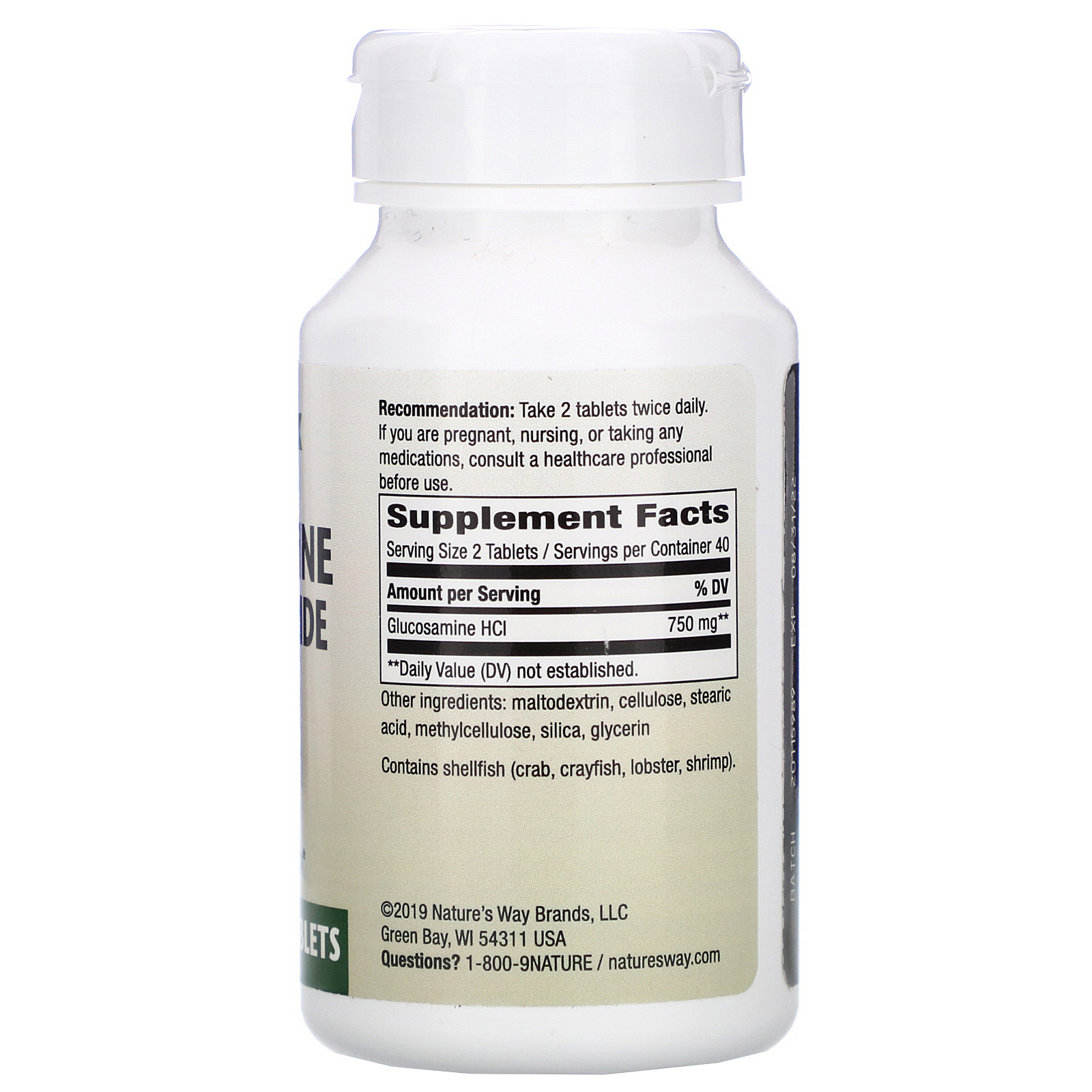Nature's Way, Glucosamine Hydrochloride, 80 Tablets - Imagem 2