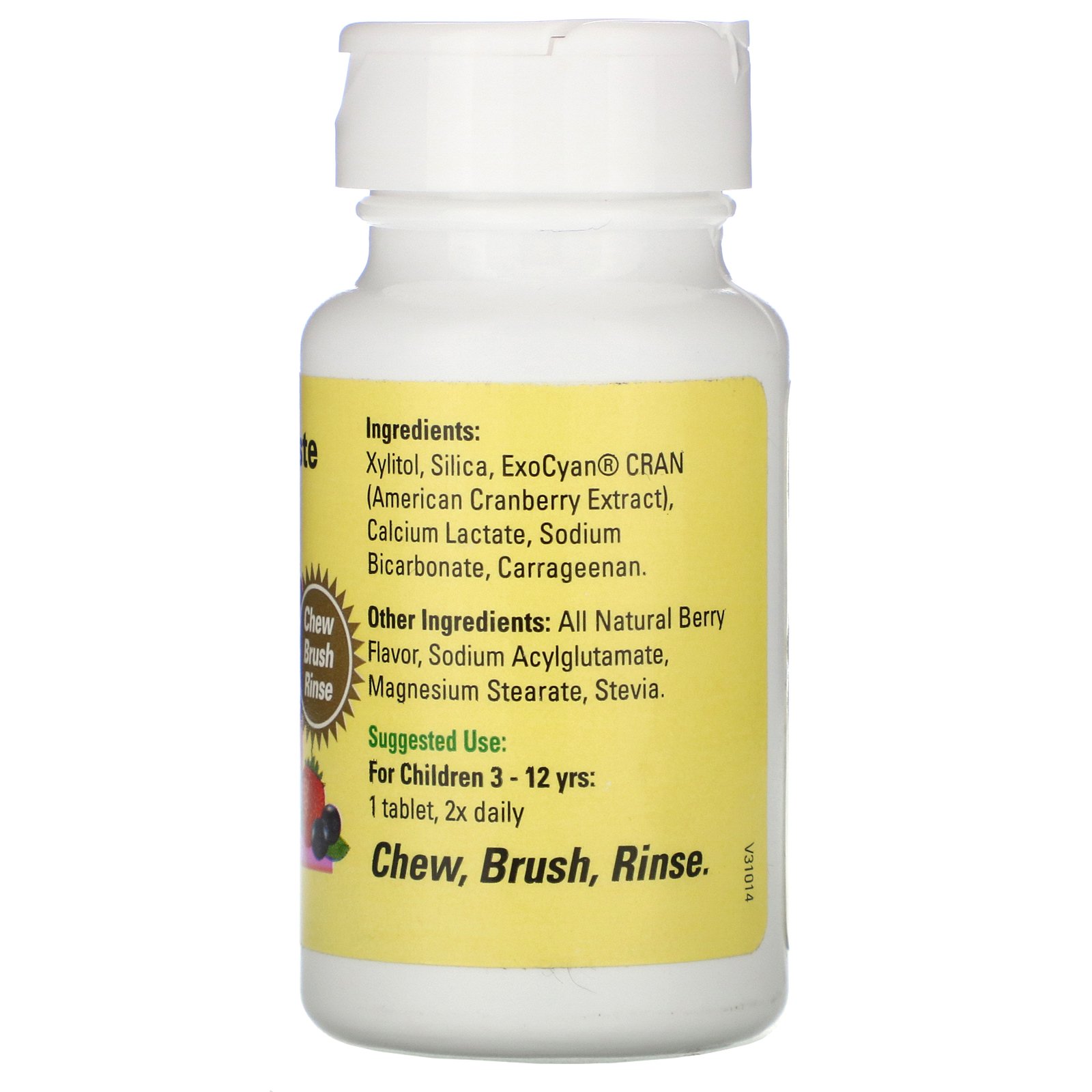 ChildLife, Comprimidos de Creme Dental, Sabor Natural de Frutas Vermelhas, 500 mg, 60 Comprimidos - Imagem 2