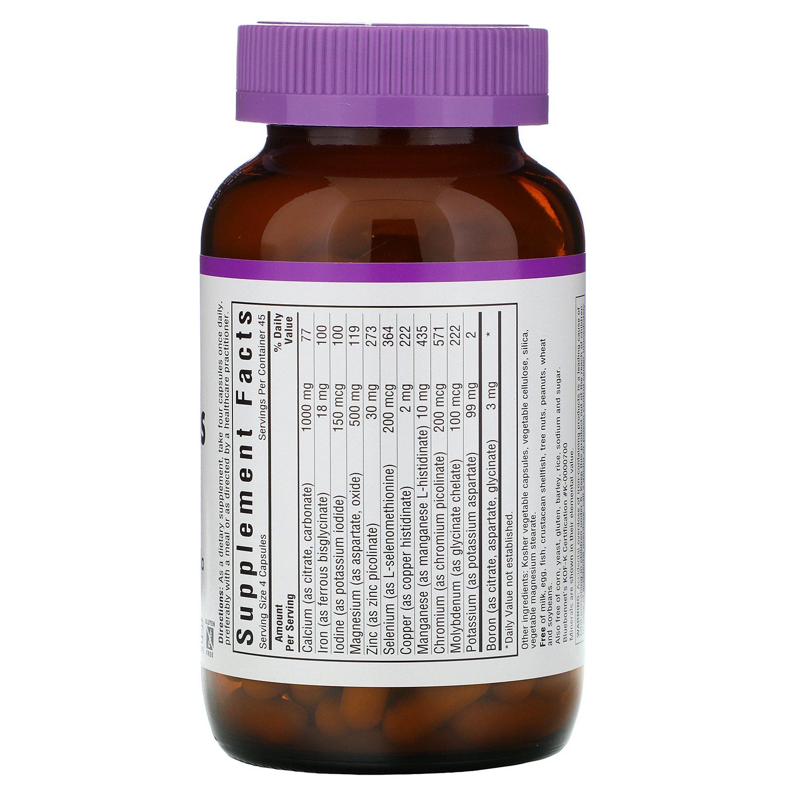 Bluebonnet Nutrition, Multiminerais, com Boro, 180 Vcaps - Imagem 2