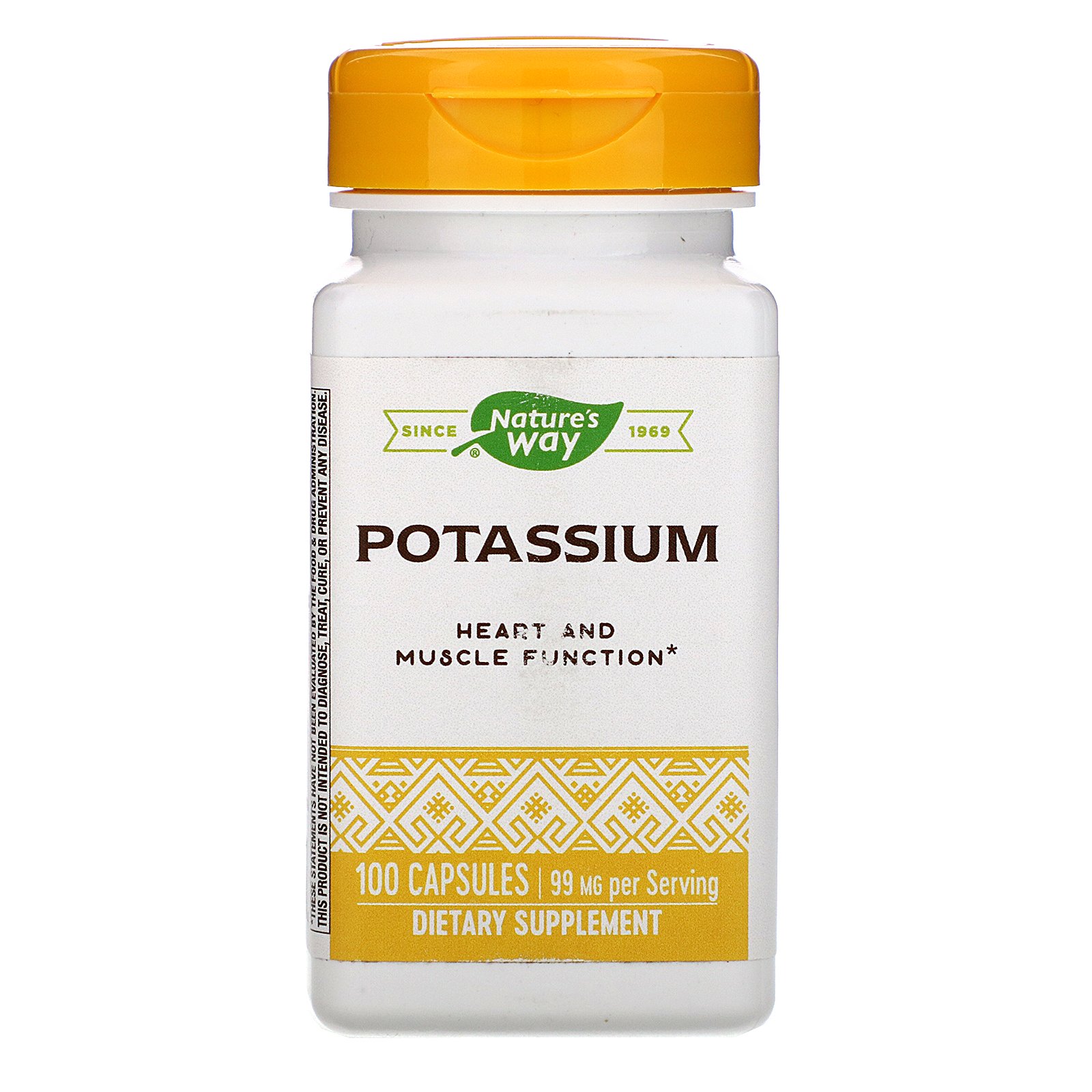 Nature's Way, Potassium, 99 mg, 100 Capsules