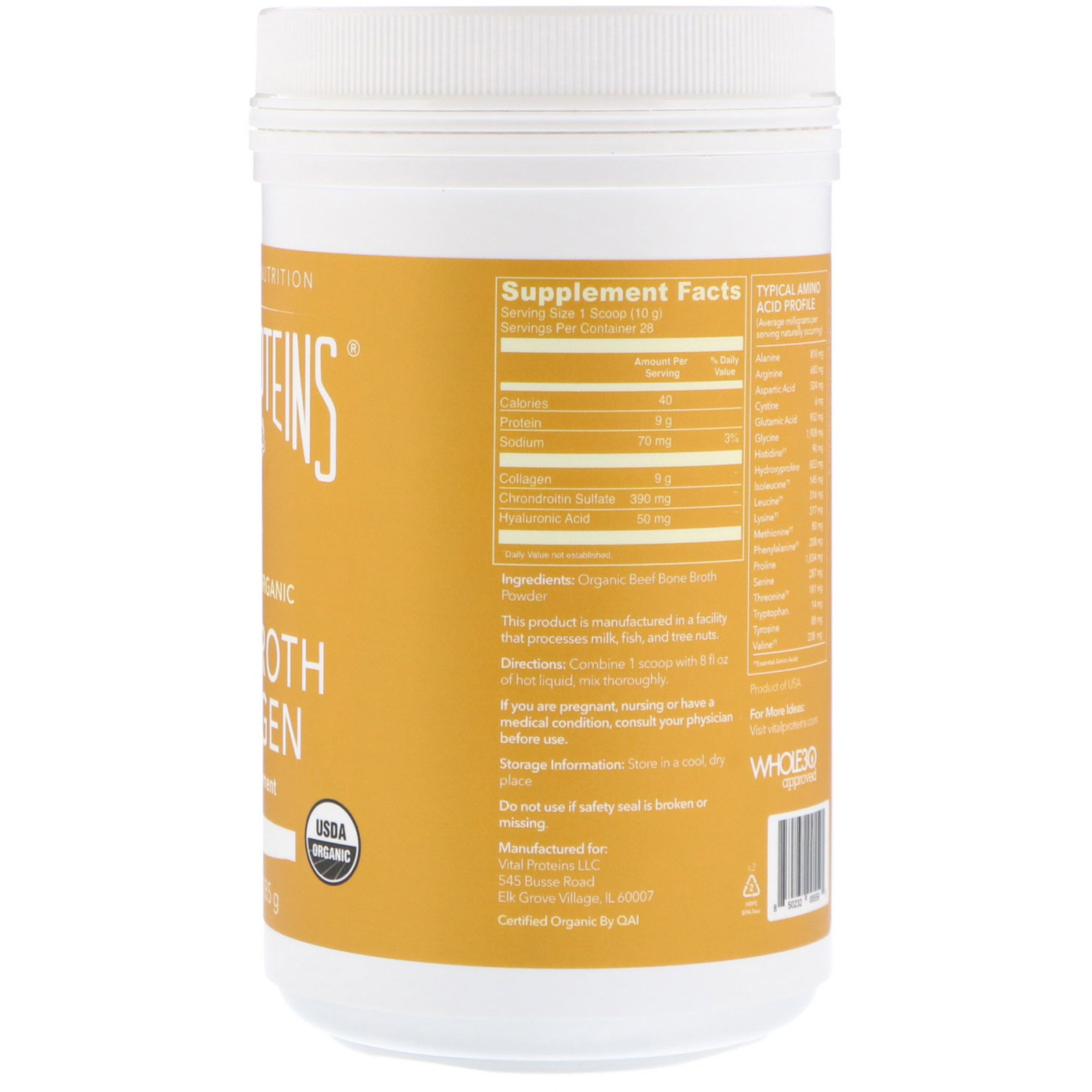 Vital Proteins, Bone Broth Collagen, Beef, 10 oz (285 g) - Imagem 2