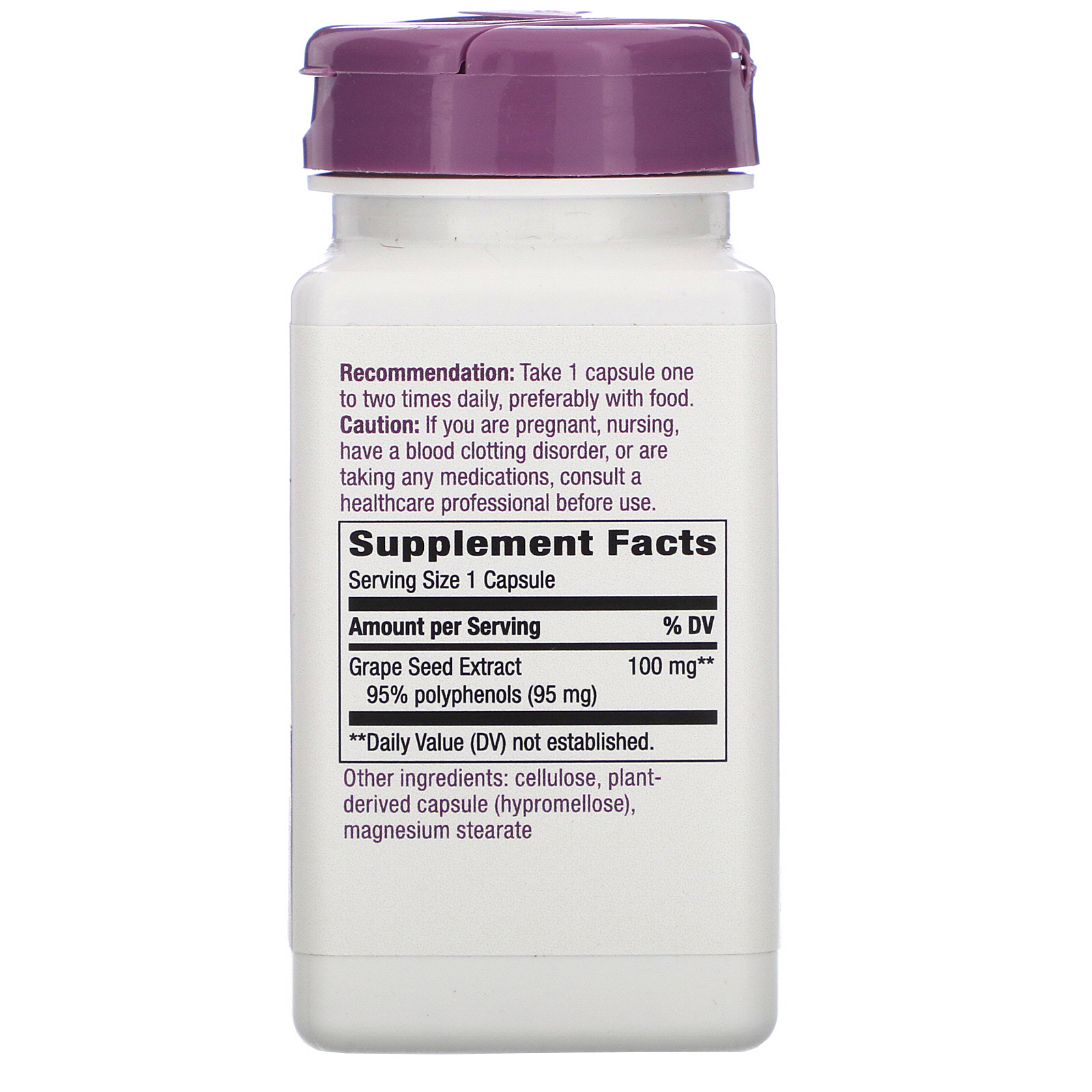 Nature's Way, Premium Extract, Grape Seed, 60 Vegan Capsules - Imagem 2