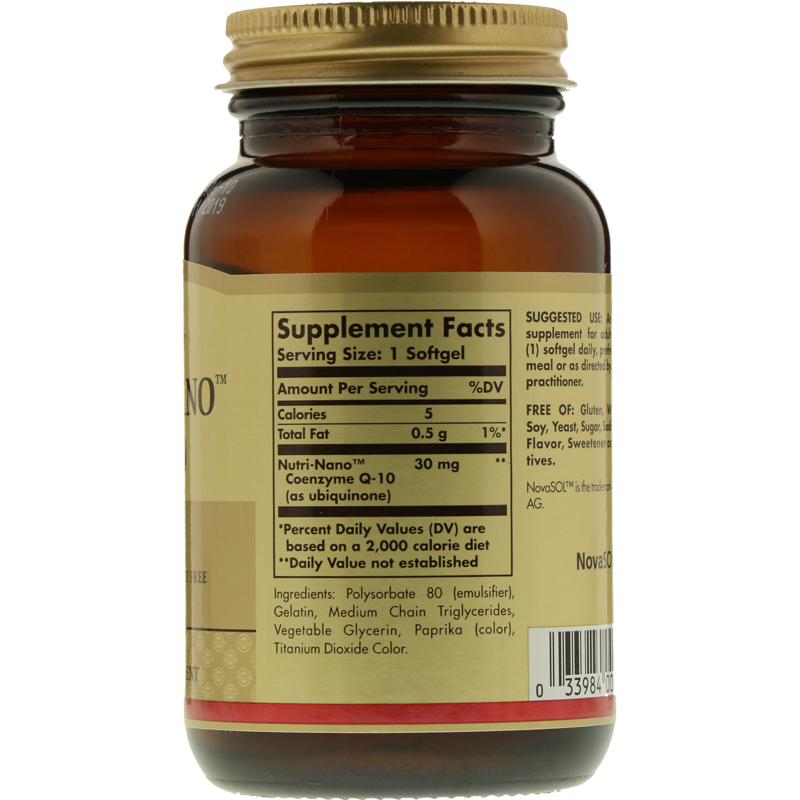Solgar, Nutri-Nano CoQ-10, 50 Cápsulas Softgel - Imagem 2