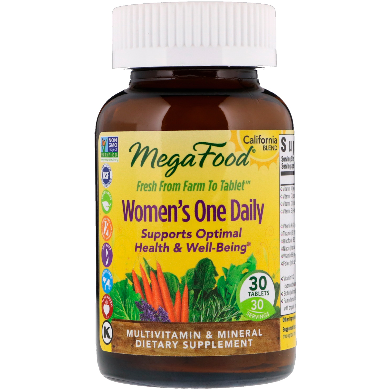 MegaFood, Women's One Daily, 30 Comprimidos
