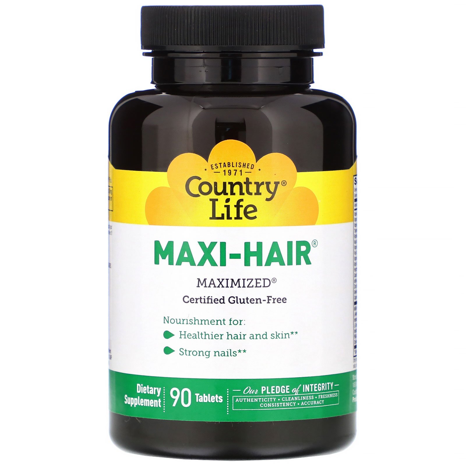 Country Life, Maxi-Hair, 90 Comprimidos