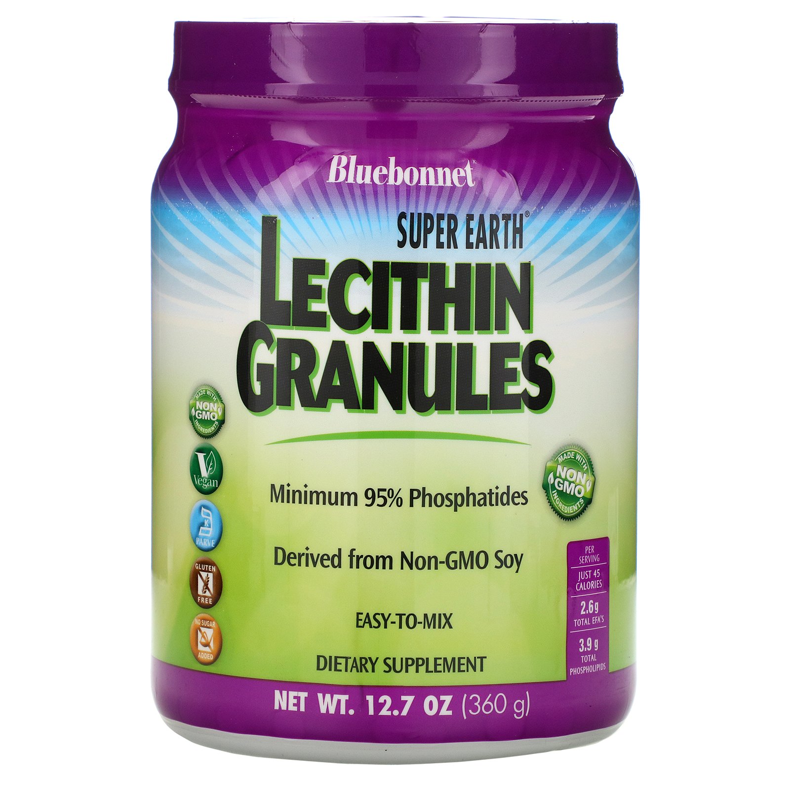 Bluebonnet Nutrition, Super Earth, Grânulos de Lecitina, 360 g (12,7 oz)