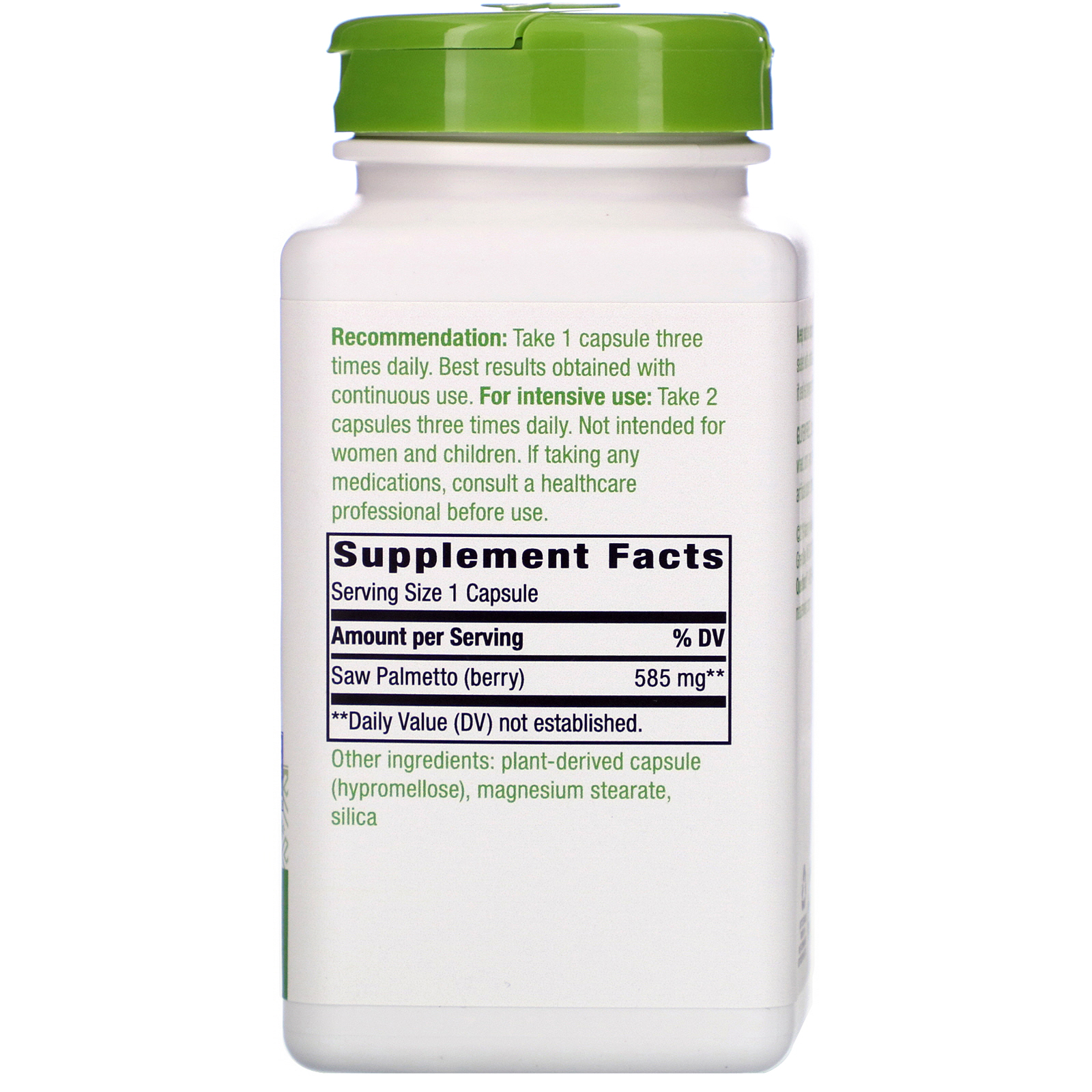 Nature's Way, Bagas de Saw Palmetto, 585 mg, 180 Cápsulas Vegetais - Imagem 2