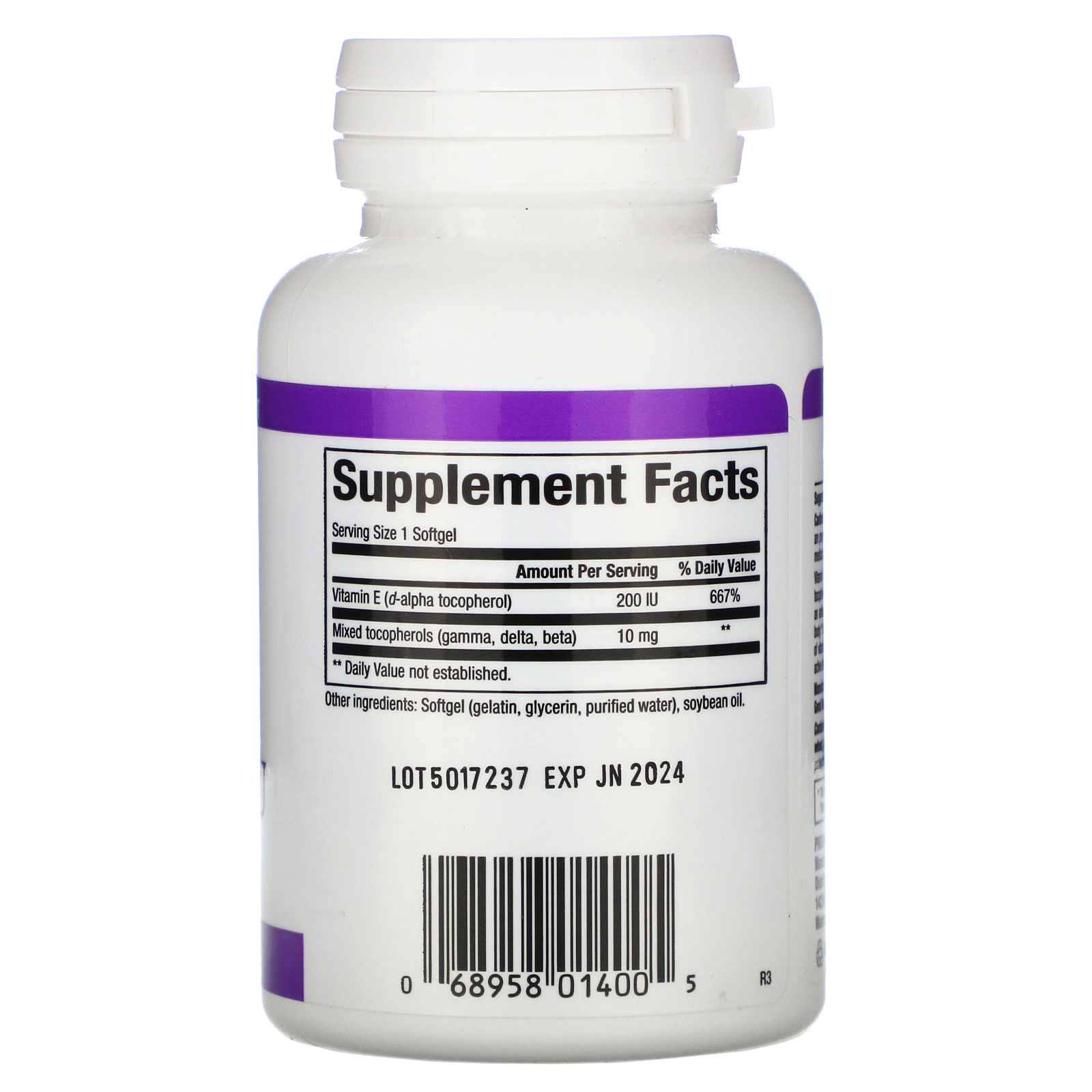 Natural Factors, Mistura de Vitamina E, 200 UI, 90 Cápsulas Softgel - Imagem 2