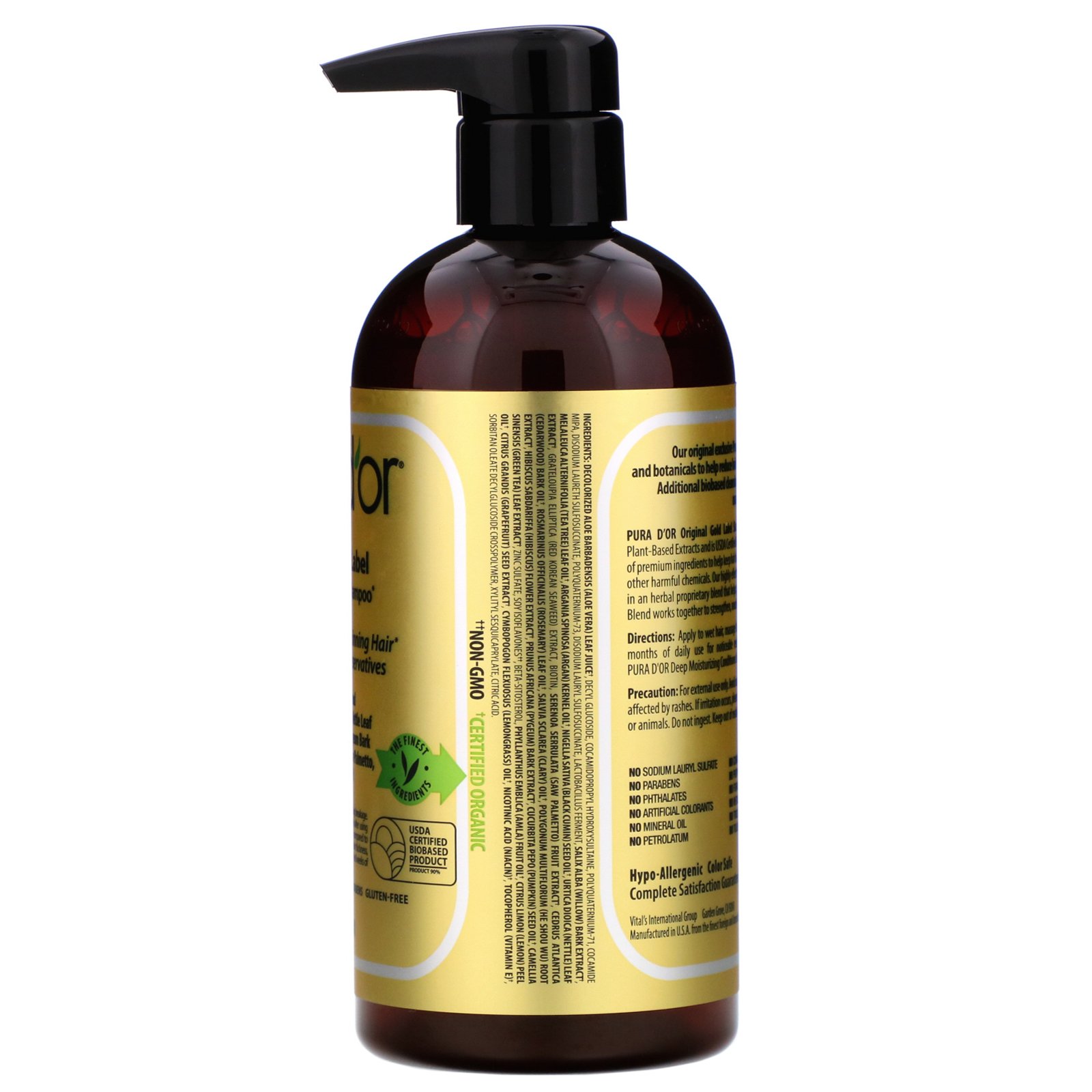 Pura D'or, Shampoo Contra a Queda de Cabelos, 473 ml (16 fl oz) - Imagem 2