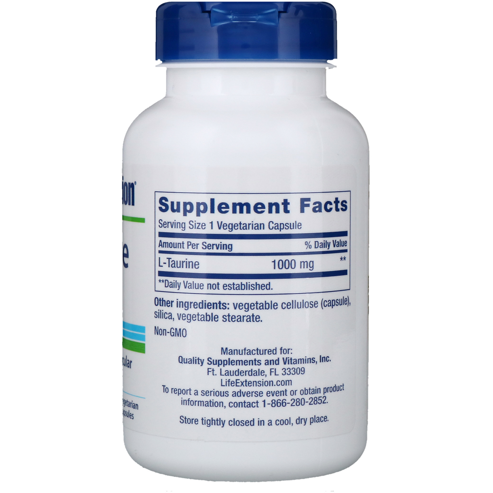 Life Extension, Taurina, 1000 mg, 90 Cápsulas Vegetais - Imagem 2