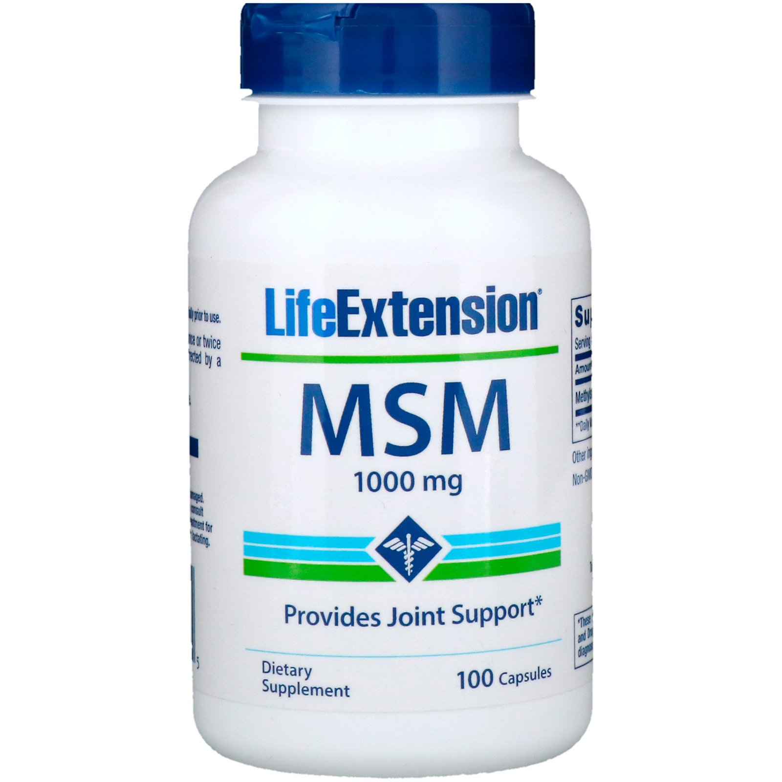 Life Extension, MSM, 1000 mg, 100 Cápsulas