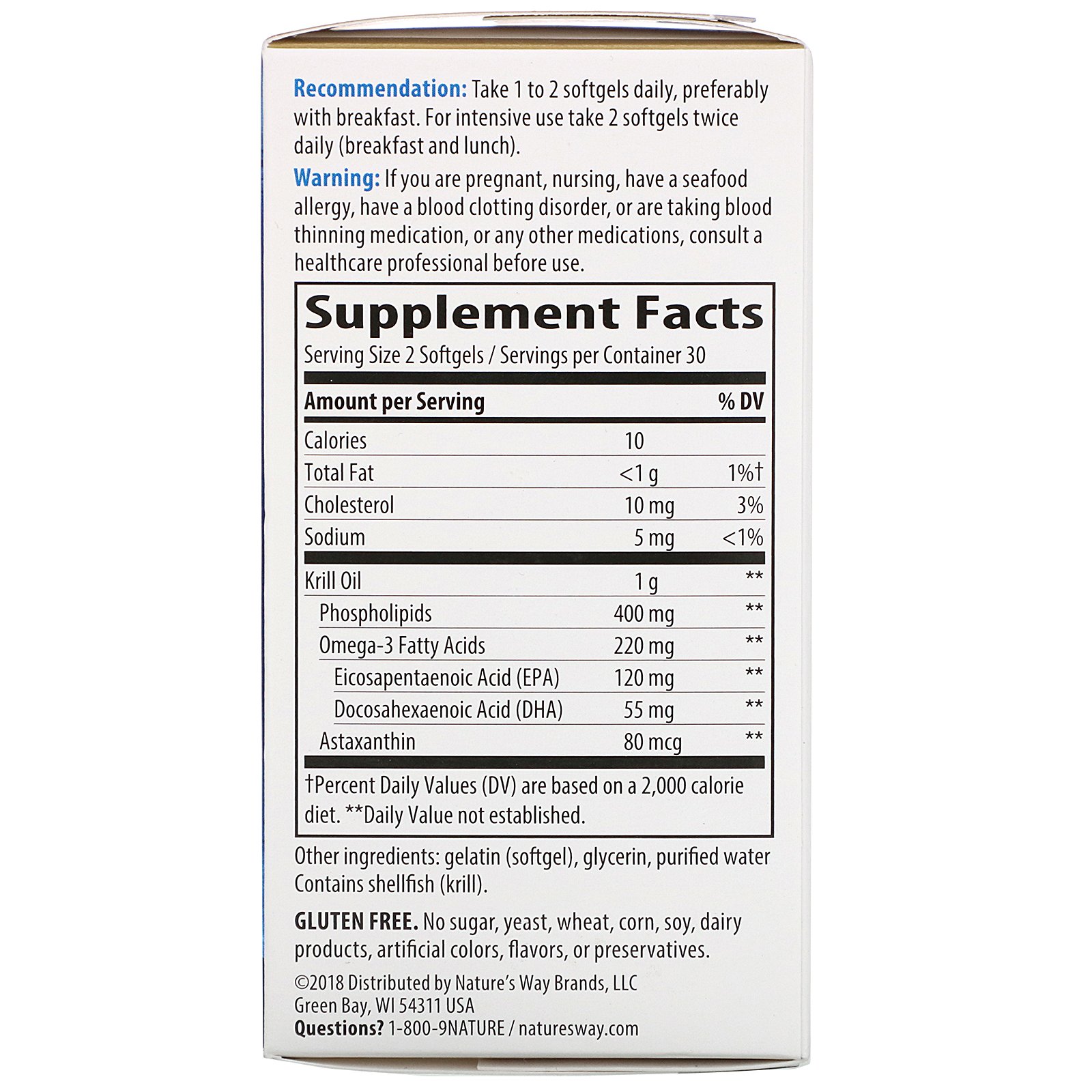 Nature's Way, EfaGold, Óleo de Krill, 500 mg, 60 Cápsulas de Softgel - Imagem 2