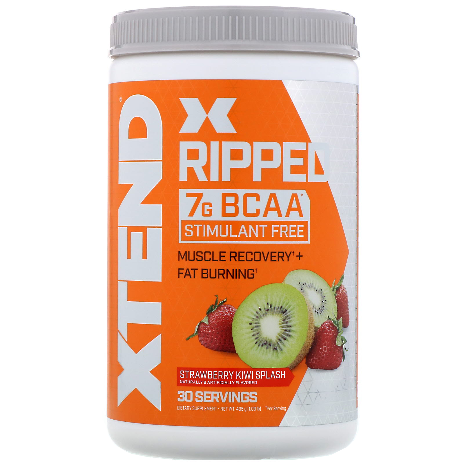 Scivation, Xtend Ripped, 7 g de BCAAs, Splash de Morango e Kiwi, 495 g (1,09 lb)