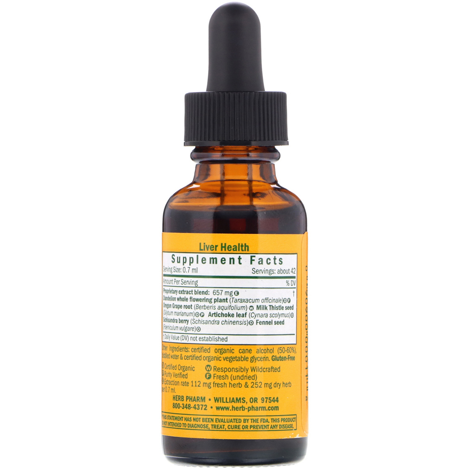 Herb Pharm, Saúde do Fígado, 1 fl oz (30 ml) - Imagem 2