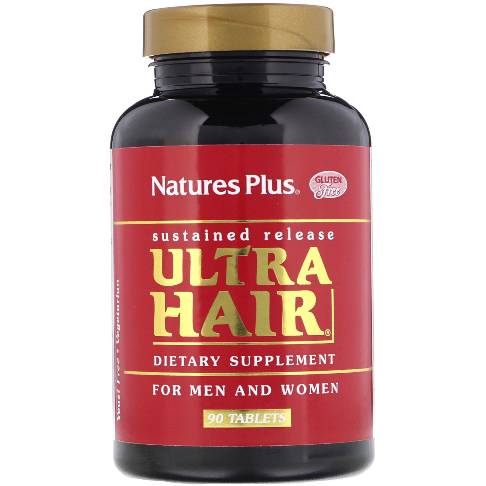Nature's Plus, Ultra Hair, para Homens and Mulheres, 90 Comprimidos - Imagem 3