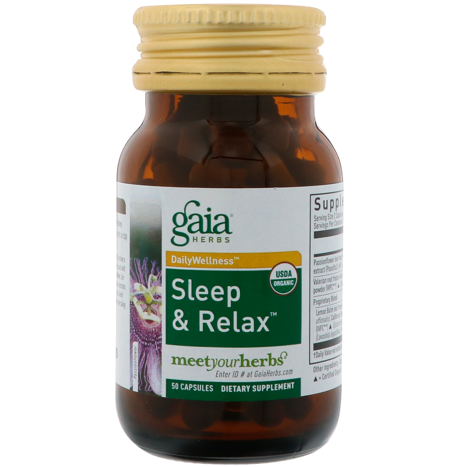 Gaia Herbs, Alívio Rápido, Durma & Relaxe, 50 Cápsulas - Imagem 3
