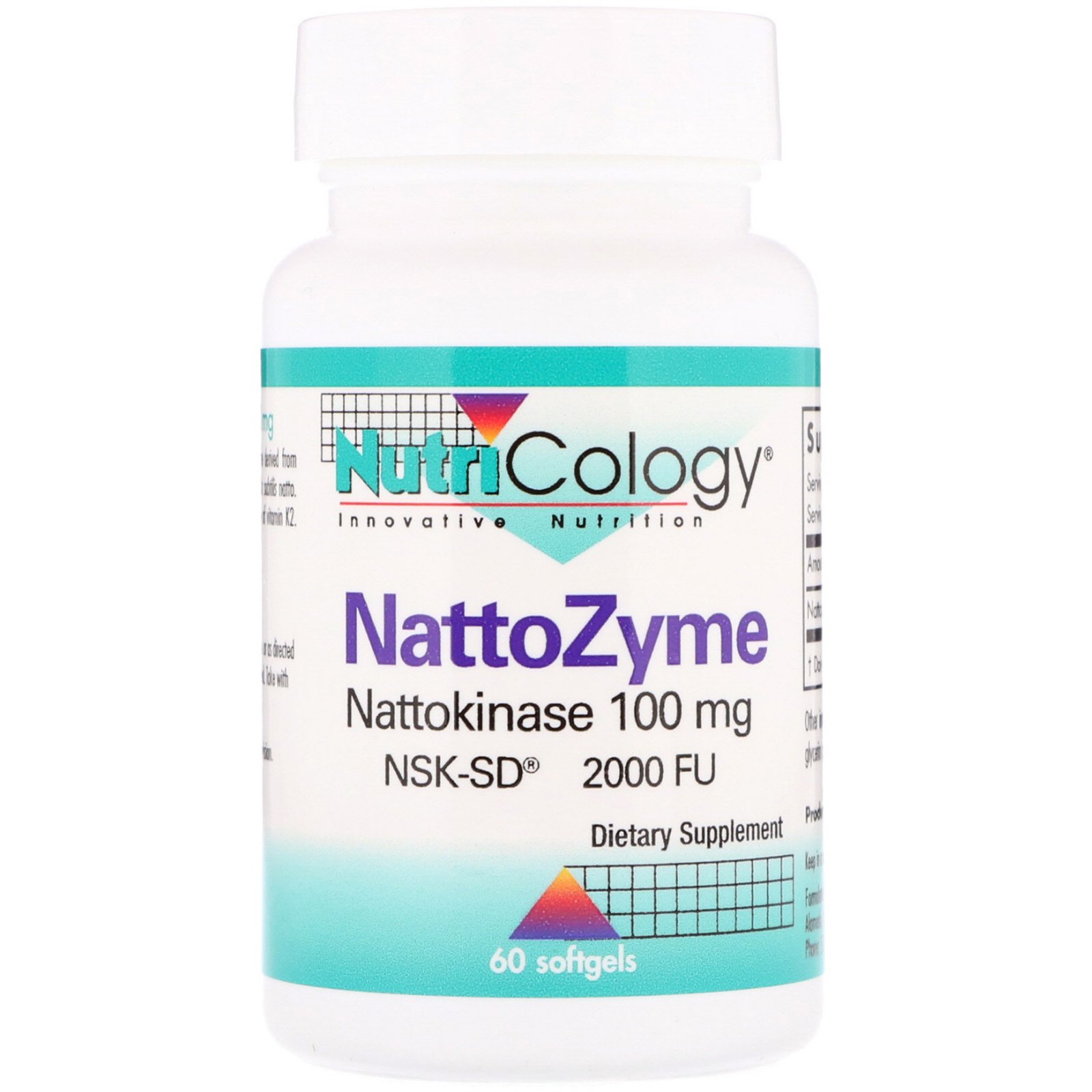 Nutricology, NattoZyme, 100 mg, 60 Cápsulas Softgel