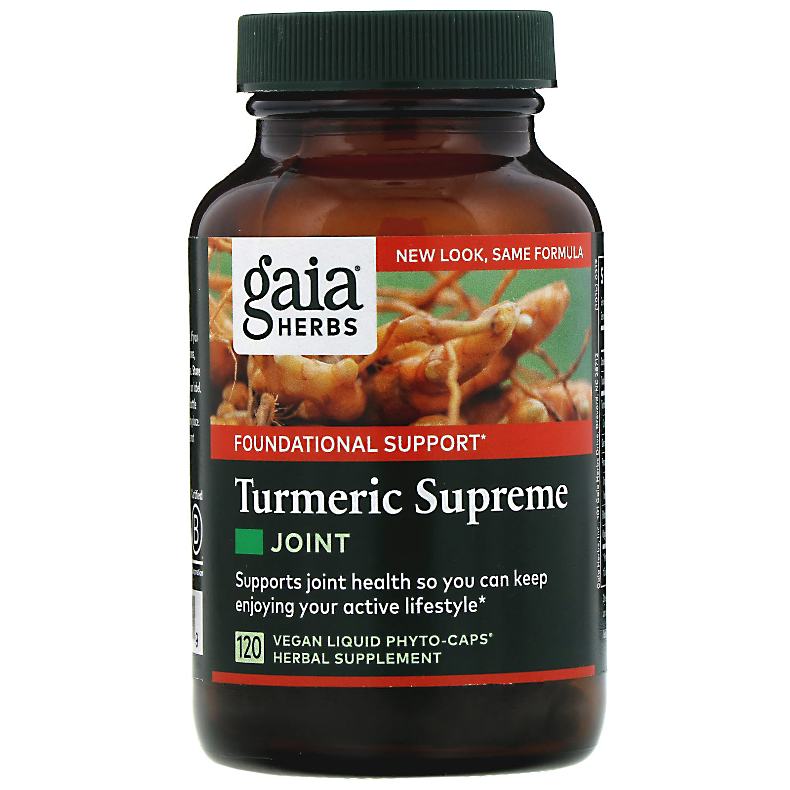 Gaia Herbs, Açafrão Supremo, Articulações, 120 Fitocápsulas Veganas Líquidas