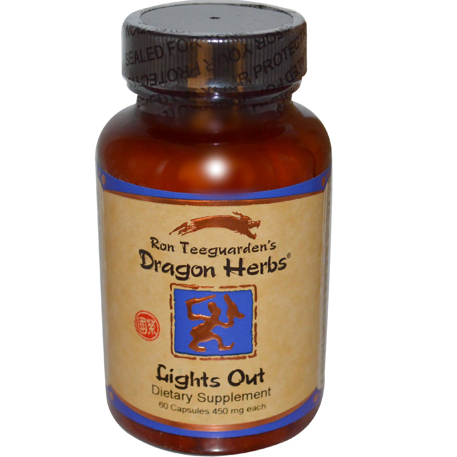 Dragon Herbs, Luzes Apagadas, 450 mg, 60 Cápsulas