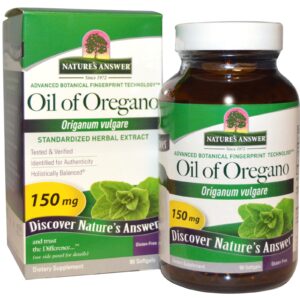 Nature's Answer, Óleo de Orégano, Origanum Vulgare, 150 mg, 90 Cápsulas Gelatinosas