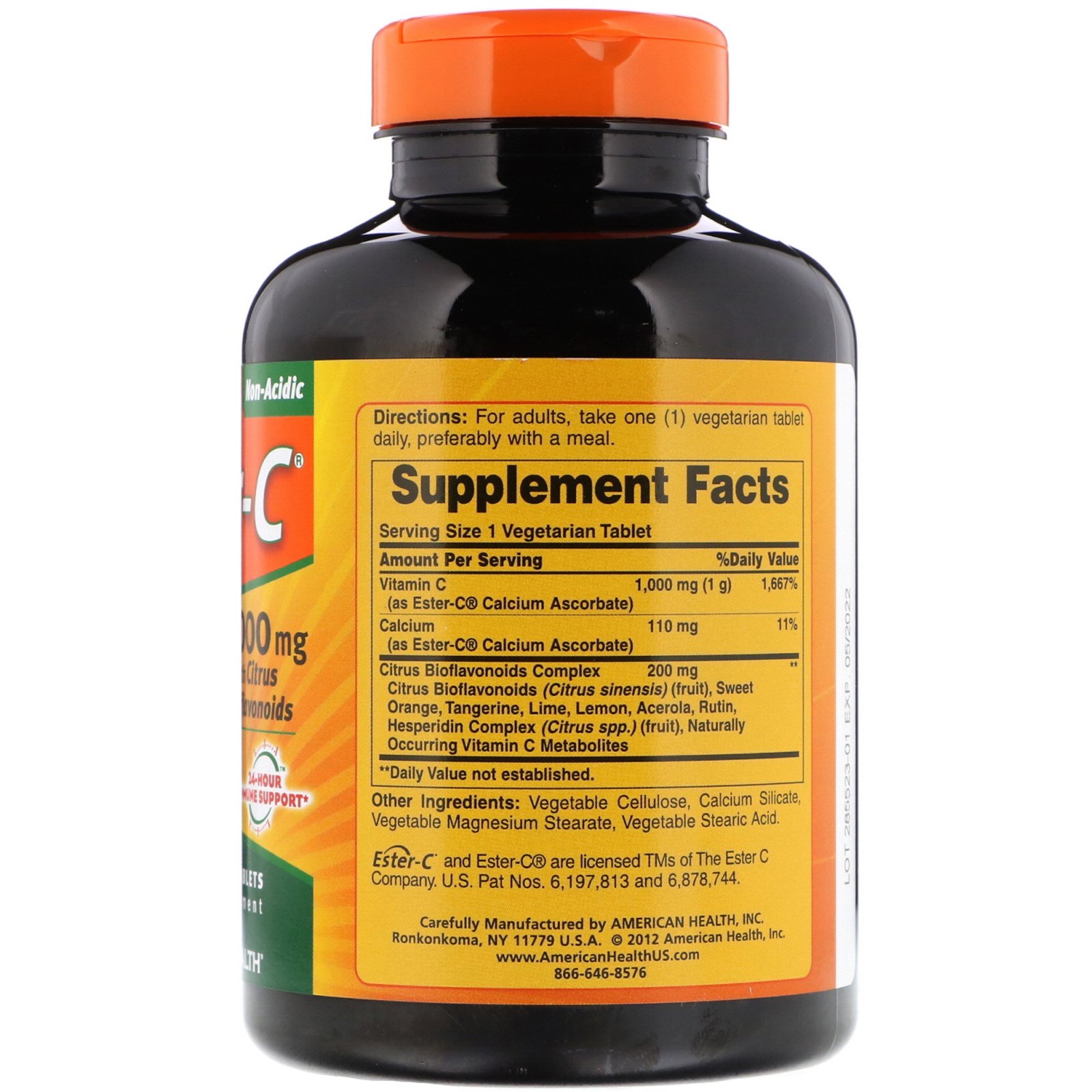 American Health, Ester-C com Bioflavonóides Cítricos, 1.000 mg, 180 Comprimidos de Origem Vegetal - Imagem 2