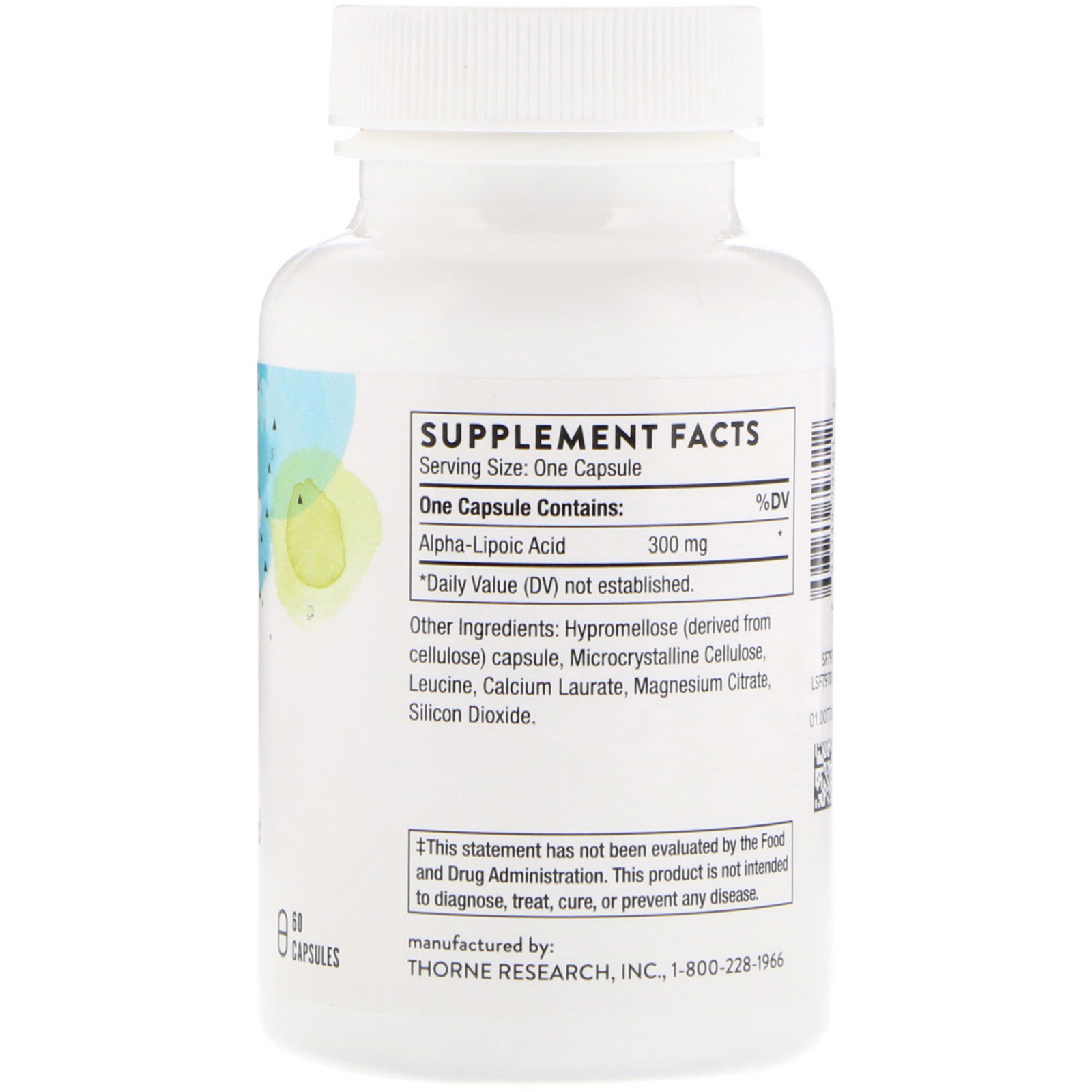 Thorne Research, Alpha-Lipoic Acid, 60 Capsules - Imagem 2