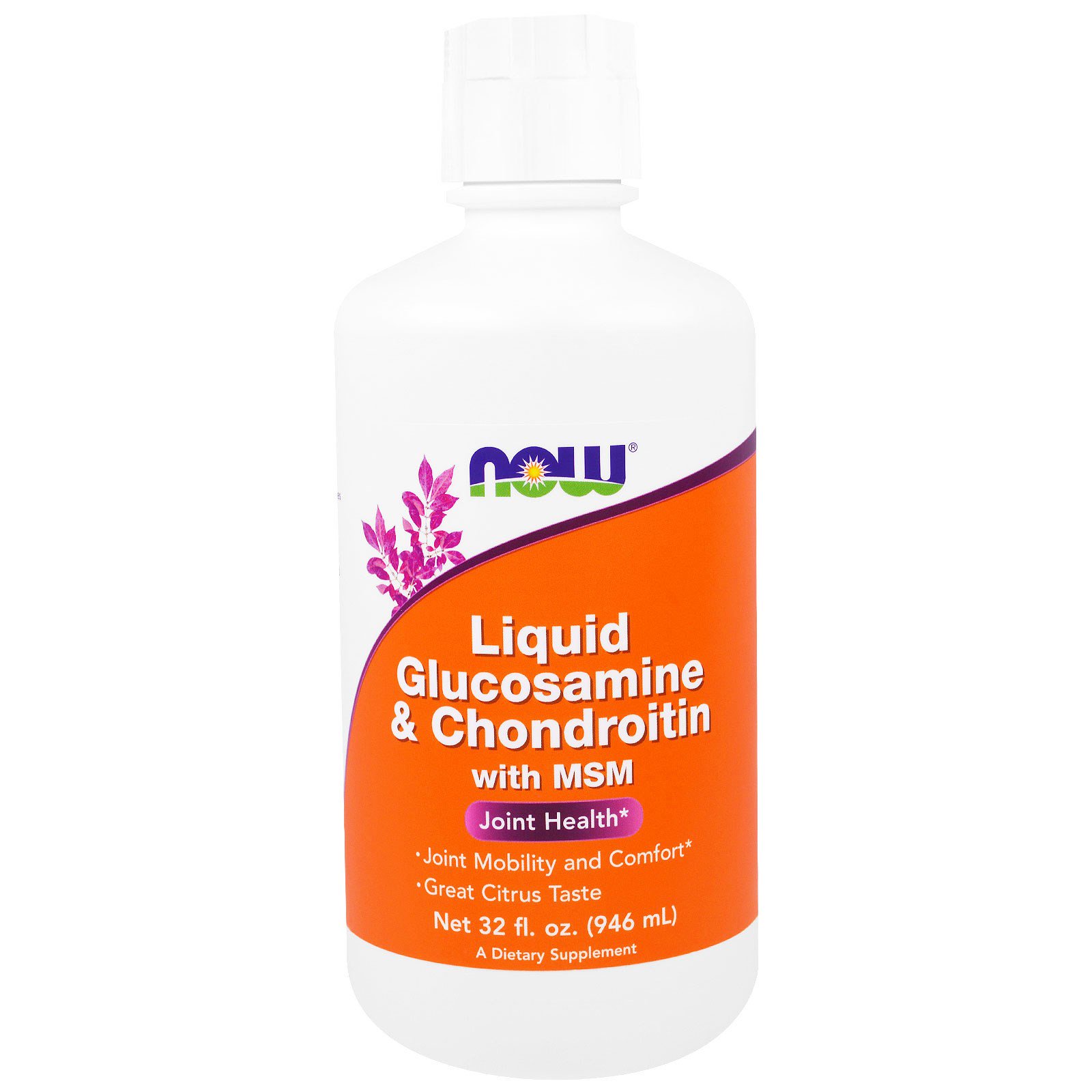 Now Foods, Glucosamina e Condroitina Líquidas, com MSM, Cítrico, 946 ml (32 fl oz)