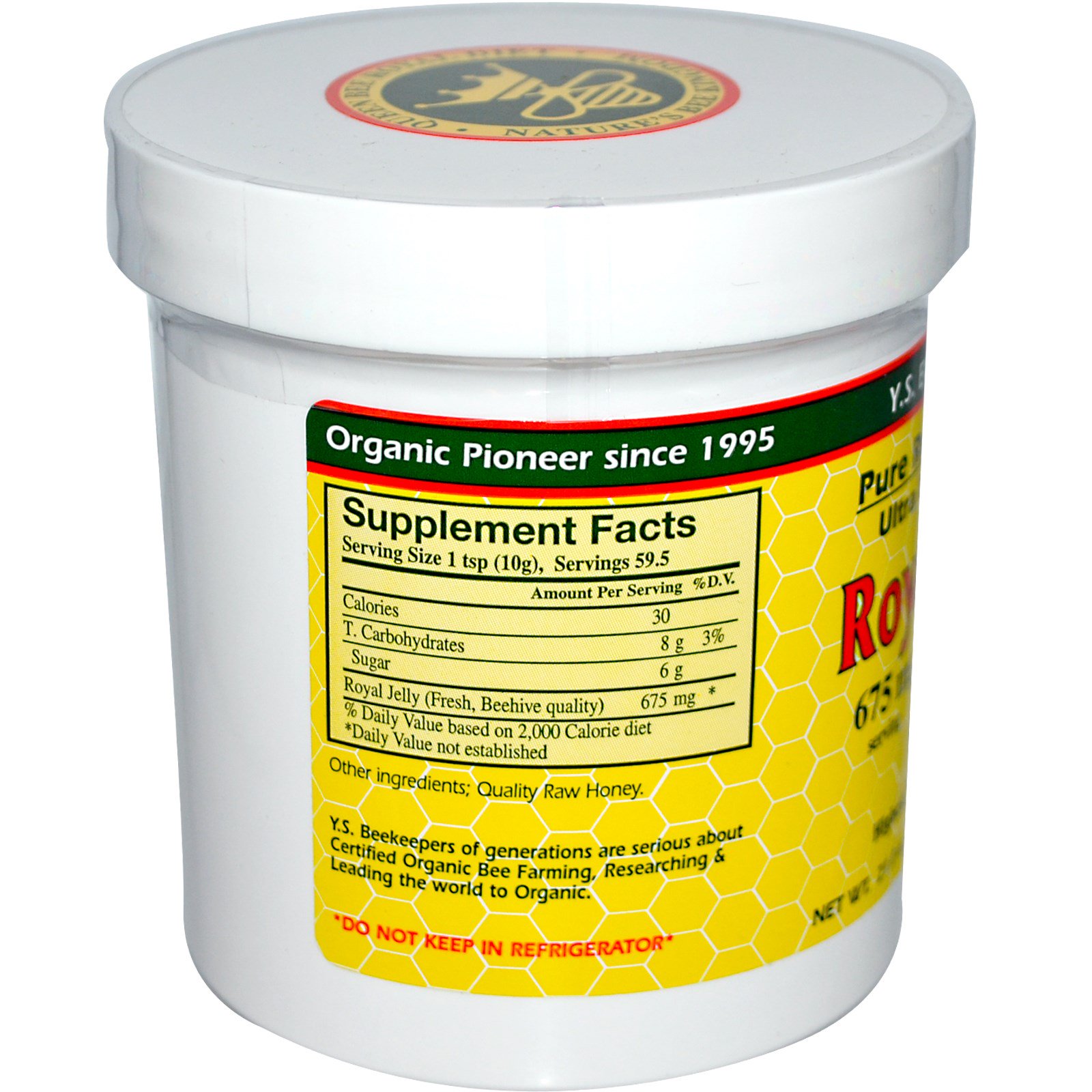Y.S. Eco Bee Farms, Geleia Real Em Mel, 675 mg, 595 g (21,0 oz) - Imagem 2