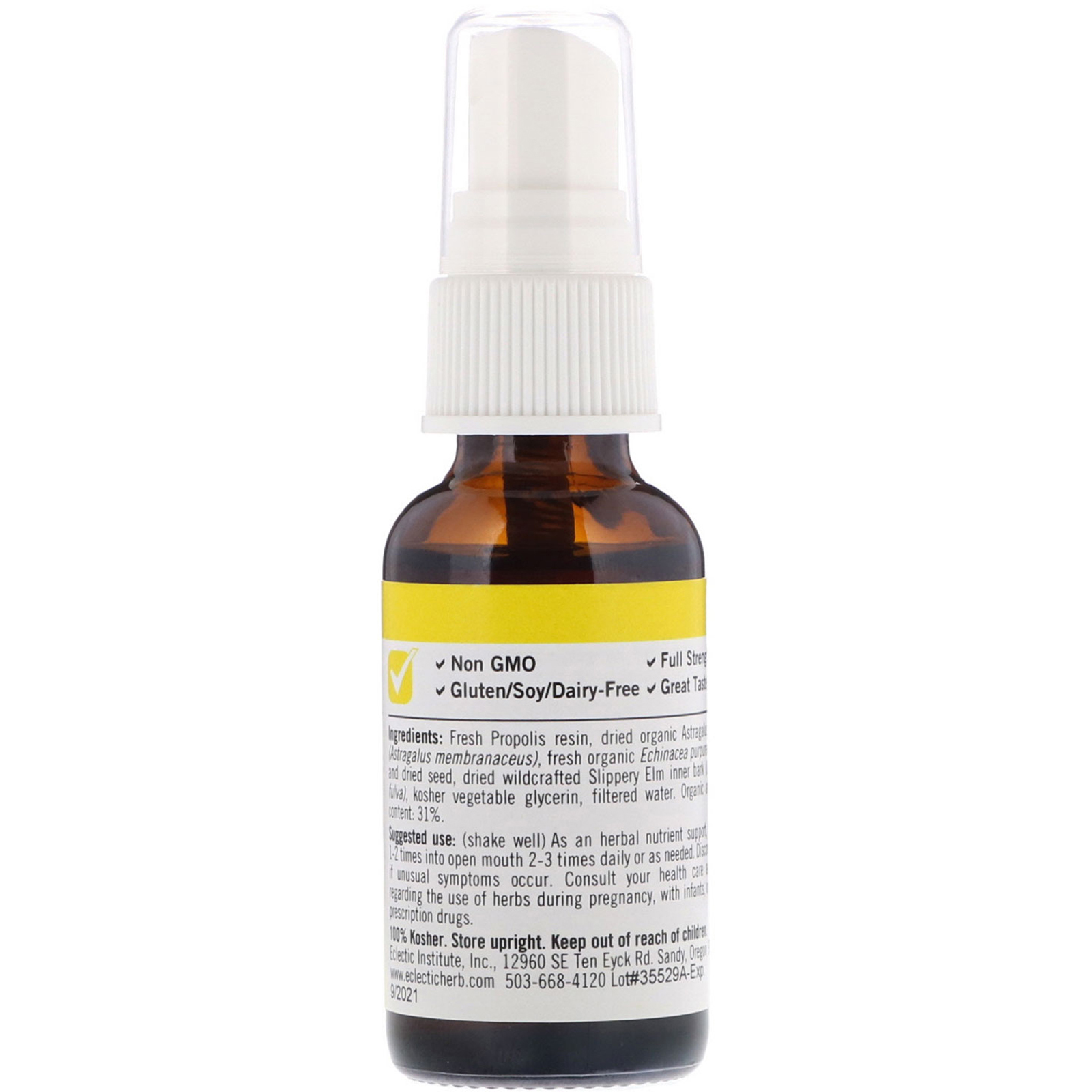 Eclectic Institute, Crianças, Própolis com Astragalus, Spray Para Garganta, 1 fl oz (30 ml) - Imagem 2