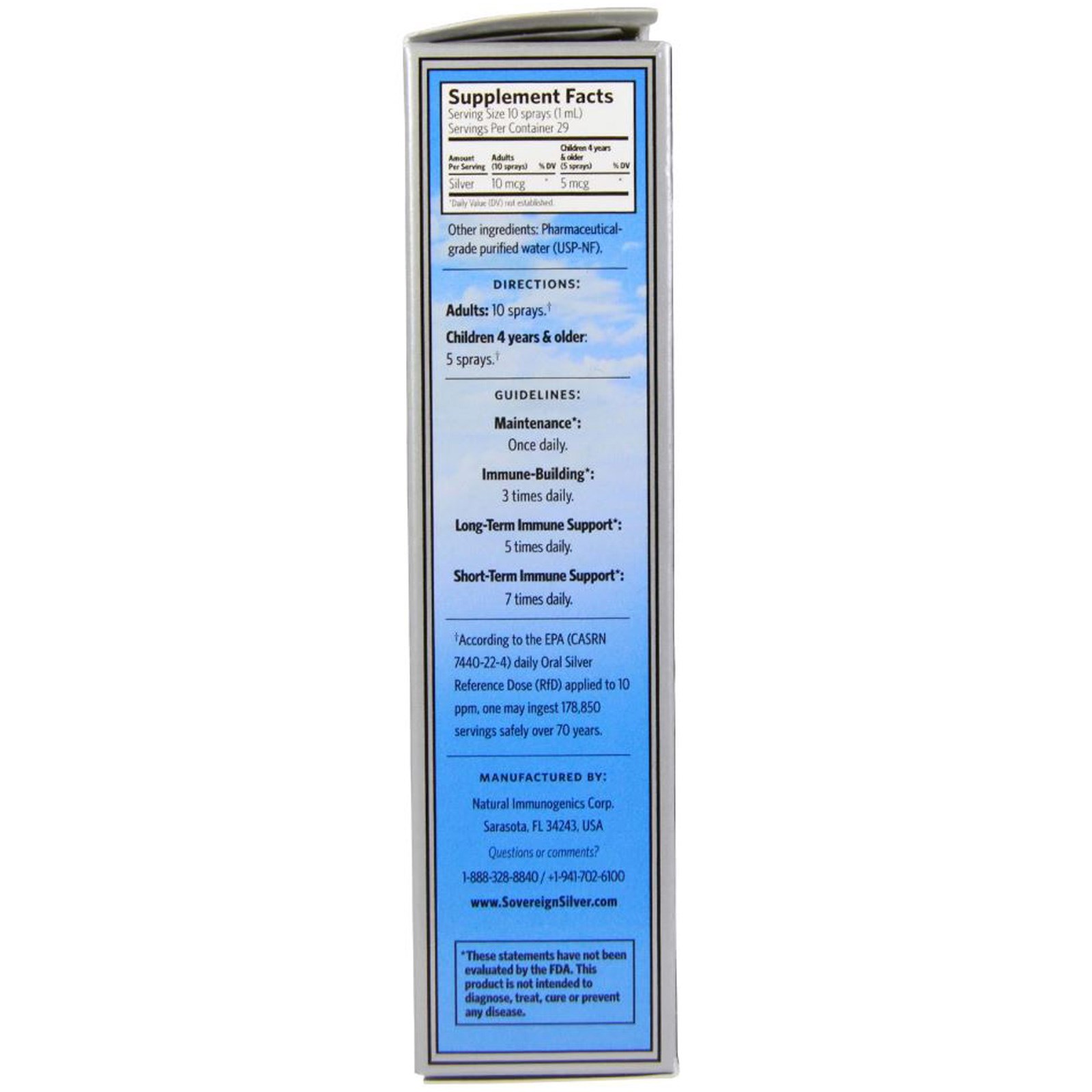 Sovereign Silver, Hidrossol de Prata Bioativa, Spray Vertical de Apoio ao Sistema Imunológico, 10 PPM, 1 oz fl (29 ml) - Imagem 2