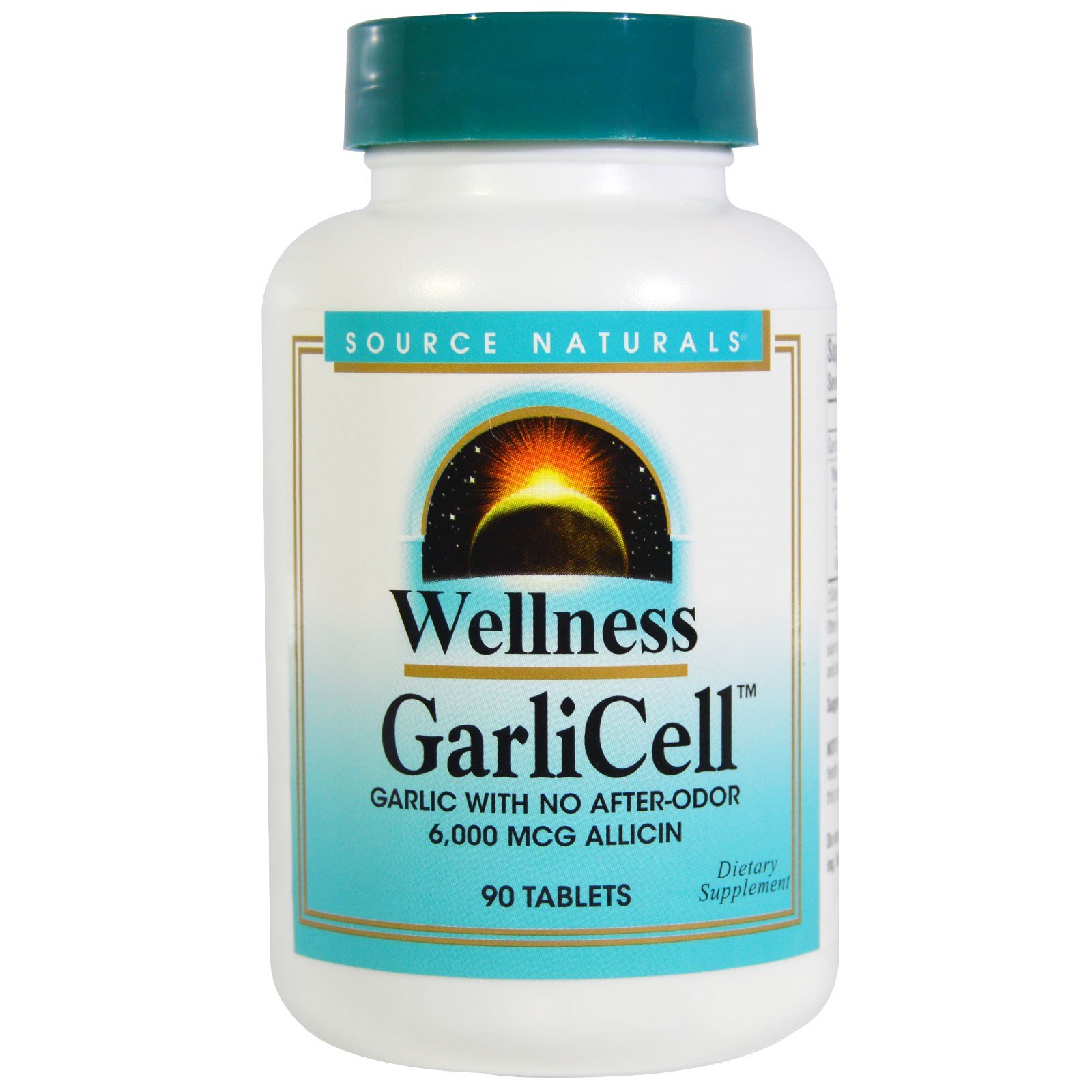Source Naturals, Wellness, GarliCell, 6.000 mcg, 90 tabletes