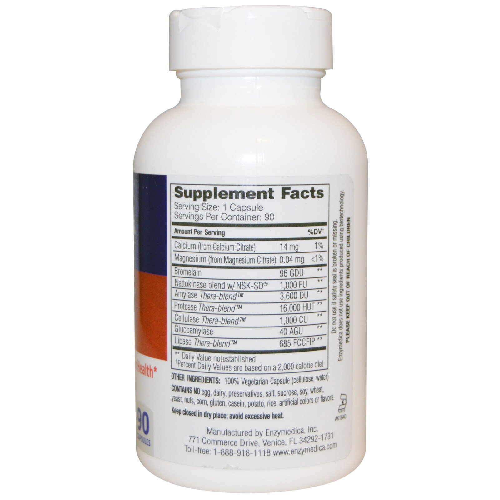 Enzymedica, Natto-K, Cardiovascular, 90 Cápsulas - Imagem 2